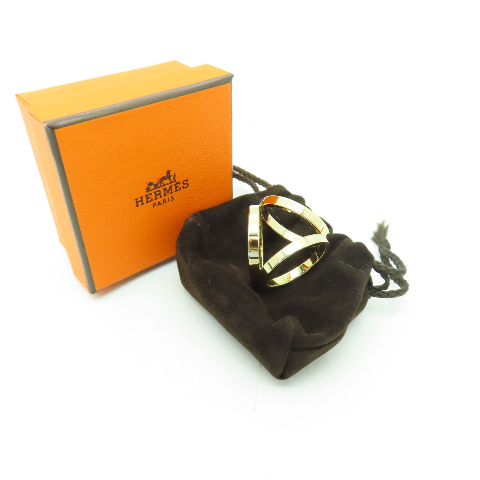 HERMES 金屬Scarf Ring絲巾扣金色