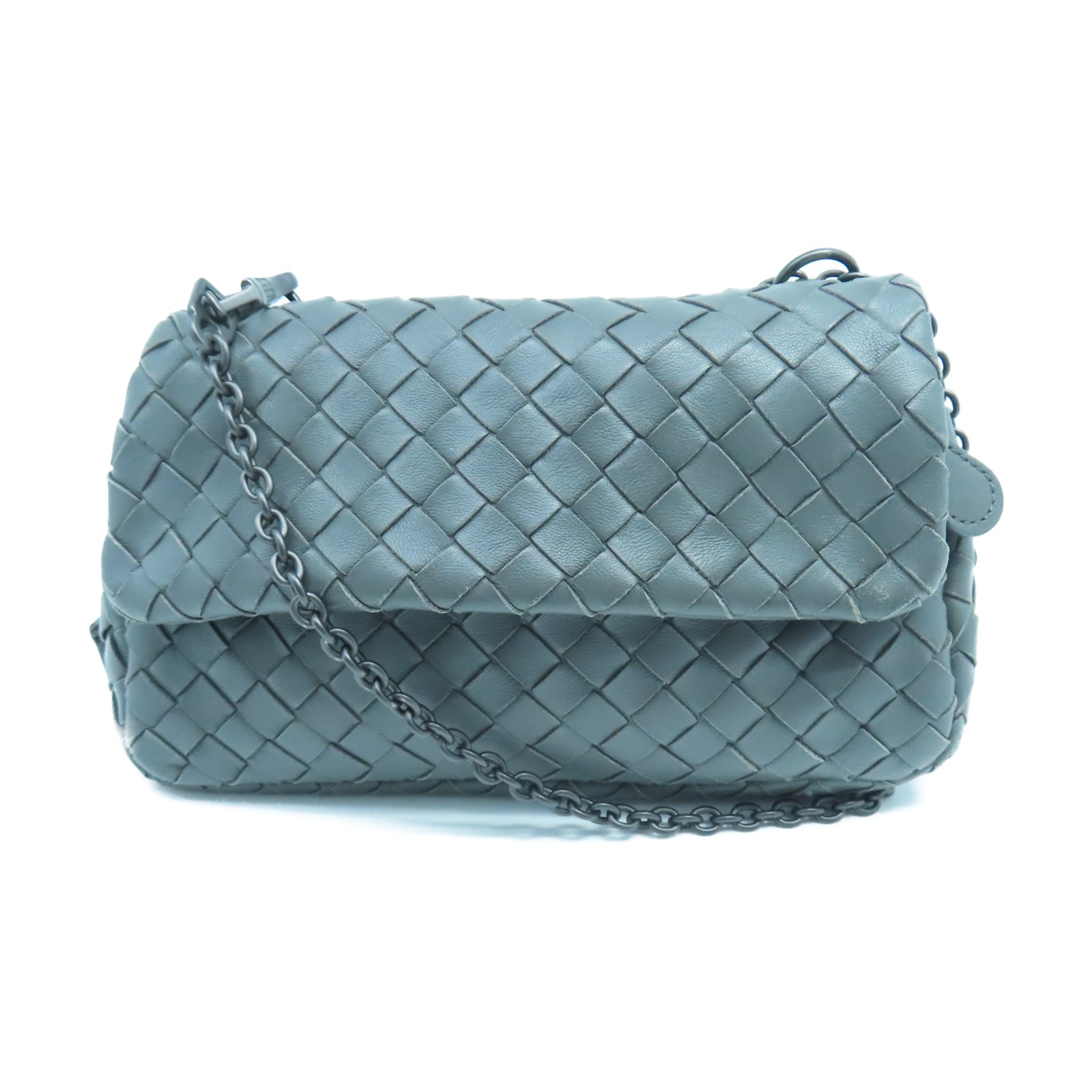 BOTTEGA VENETA 羊皮皮革Chain Shoulder肩背袋黑色