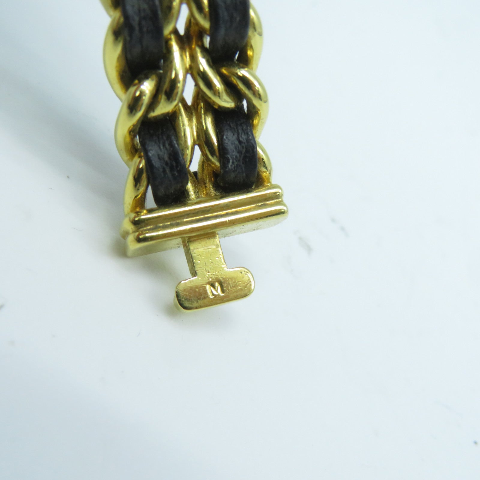 CHANEL Premiere M鍍金石英機芯手錶黑色/金色