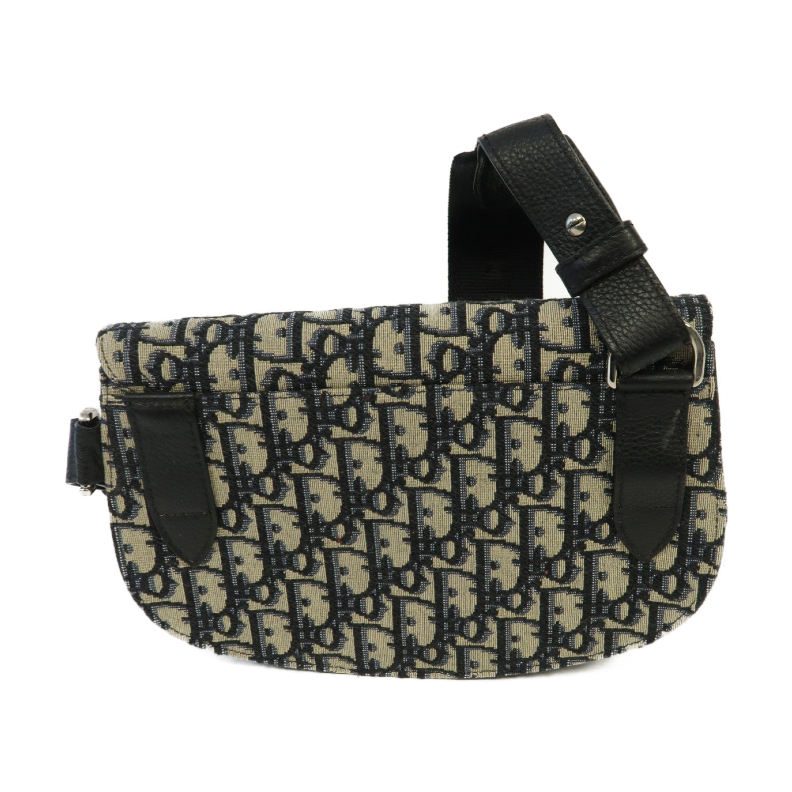 Dior 帆布Shoulder Bag銀扣肩背袋藍色