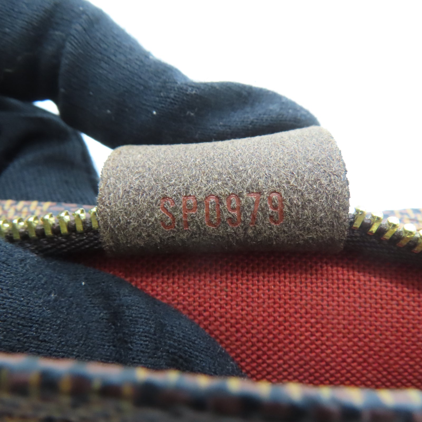 LOUIS VUITTON Damier Trousse Makeup Pouch金扣手挽袋啡色