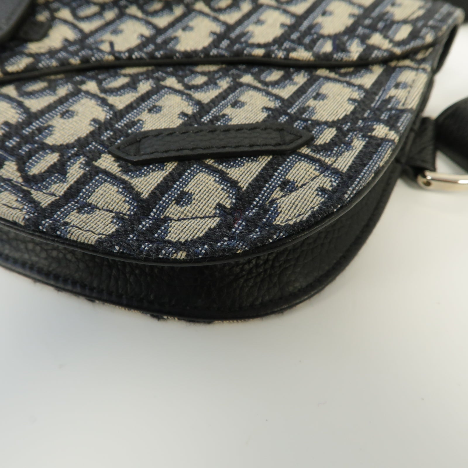 Dior 帆布Shoulder Bag銀扣肩背袋藍色