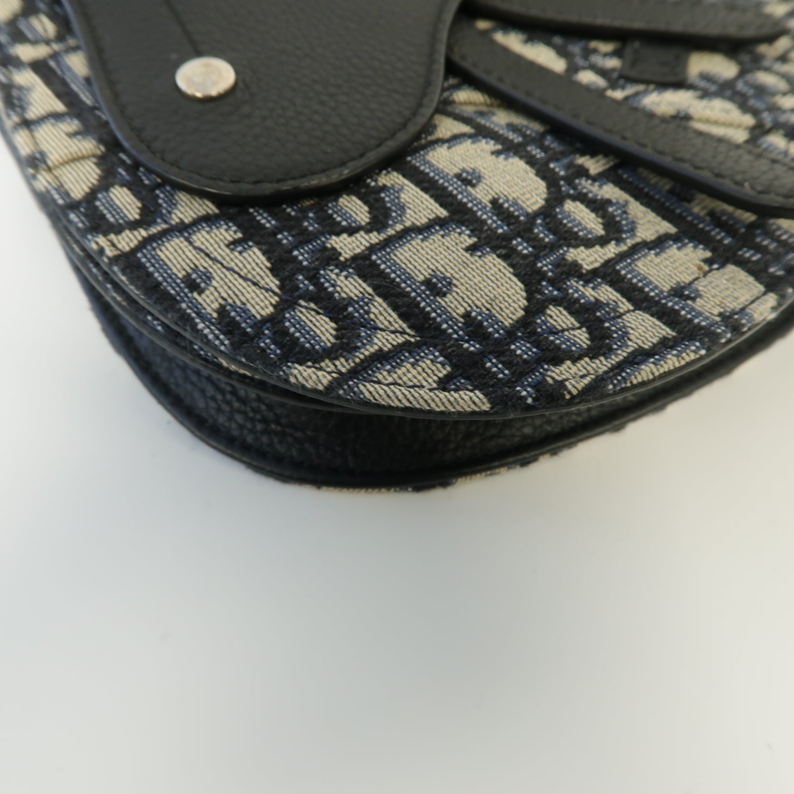 Dior 帆布Shoulder Bag銀扣肩背袋藍色