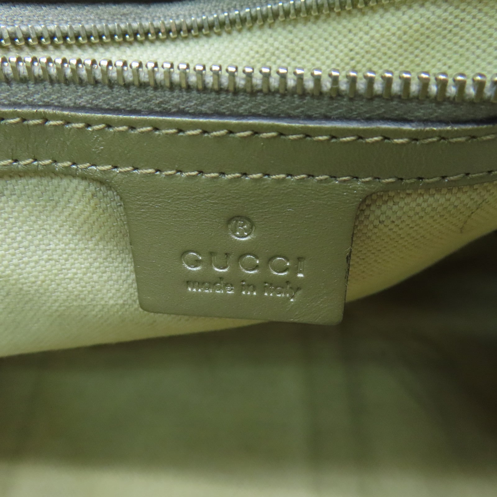 GUCCI 【激減優惠】塗層帆布Boston Bag銀扣波士頓包銀色
