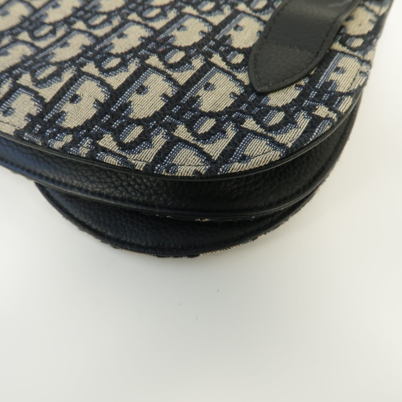 Dior 帆布Shoulder Bag銀扣肩背袋藍色