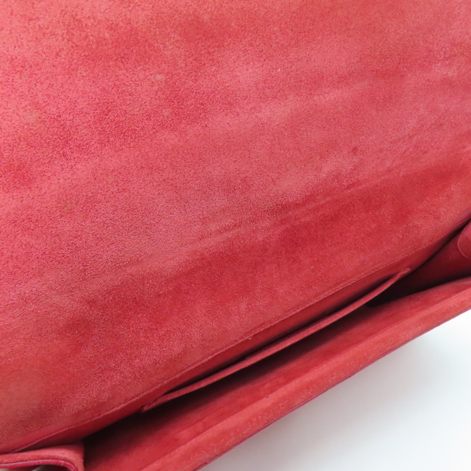 YVES SAINT LAURENT 牛皮皮革Clutch Bag金扣手拿包紅色