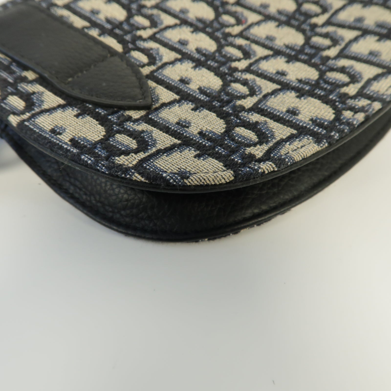 Dior 帆布Shoulder Bag銀扣肩背袋藍色