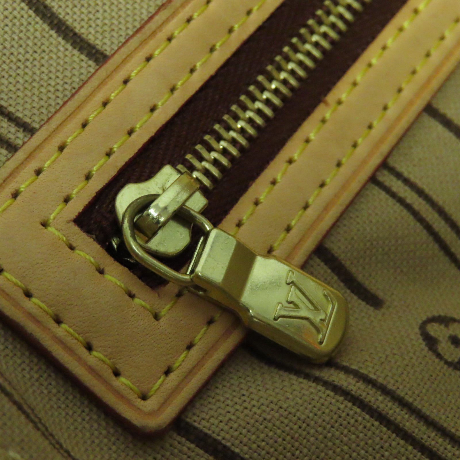 LOUIS VUITTON Monogram Neverfull MM金扣肩背袋啡色