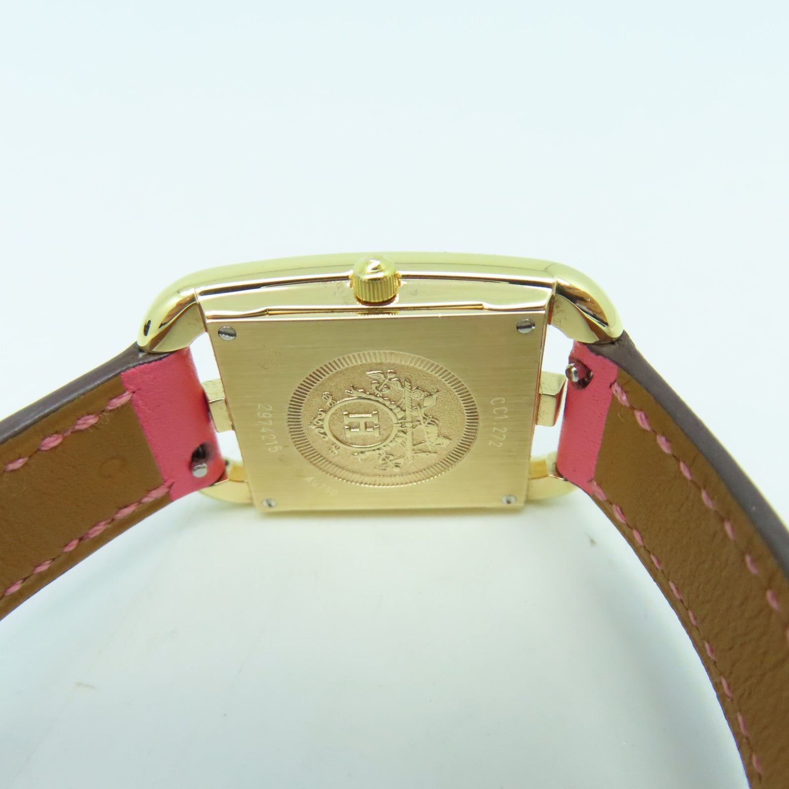 HERMES Cape Cod 18K玫瑰金手錶石英機芯白色