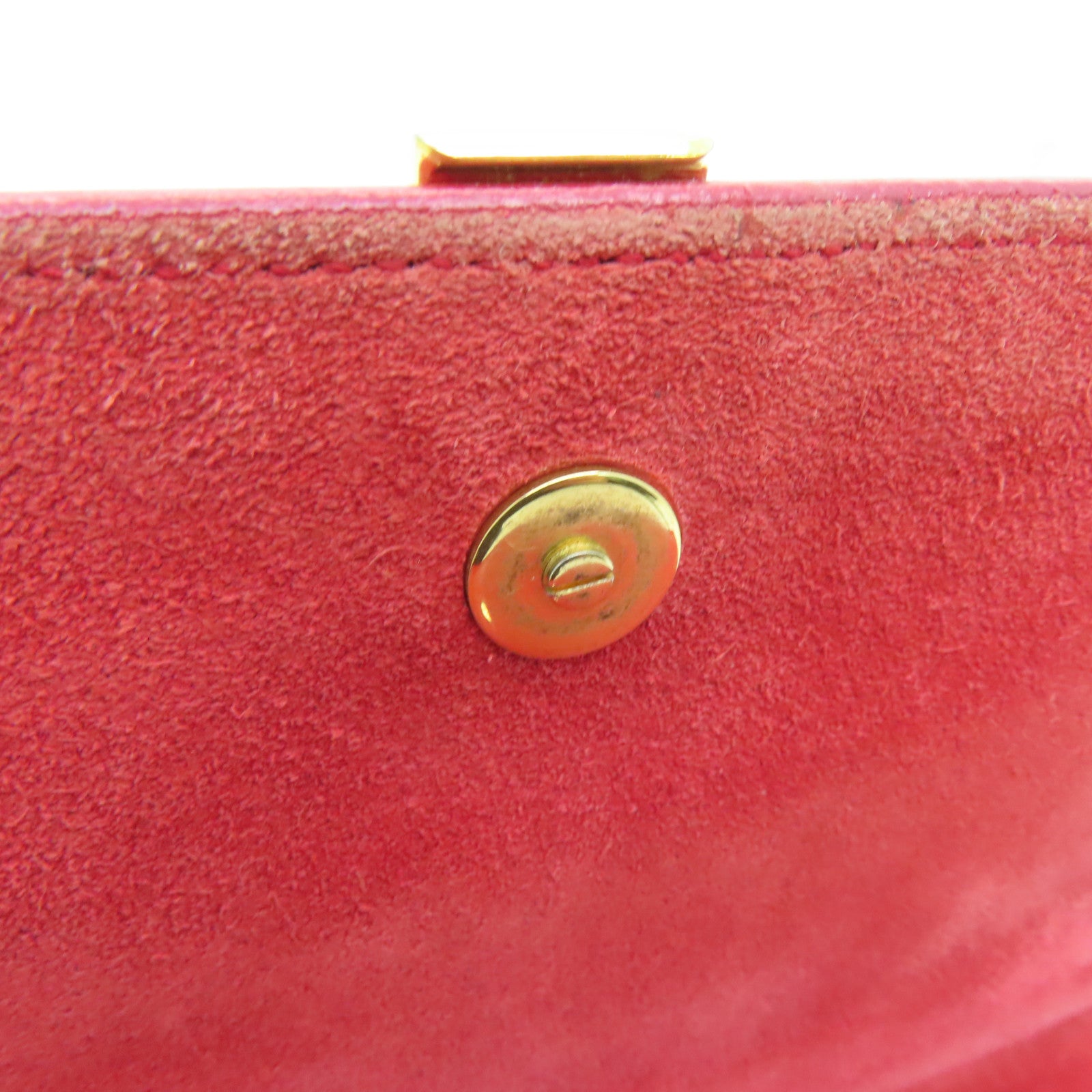 YVES SAINT LAURENT 牛皮皮革Clutch Bag金扣手拿包紅色