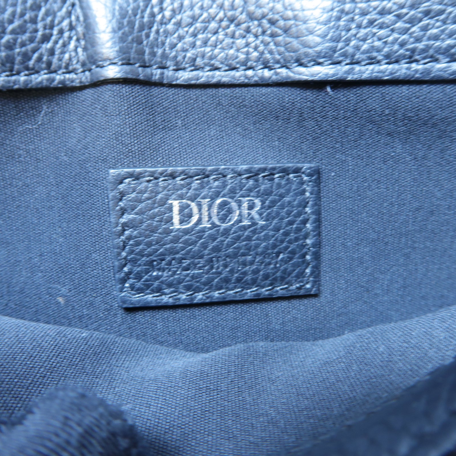 Dior 帆布Shoulder Bag銀扣肩背袋藍色