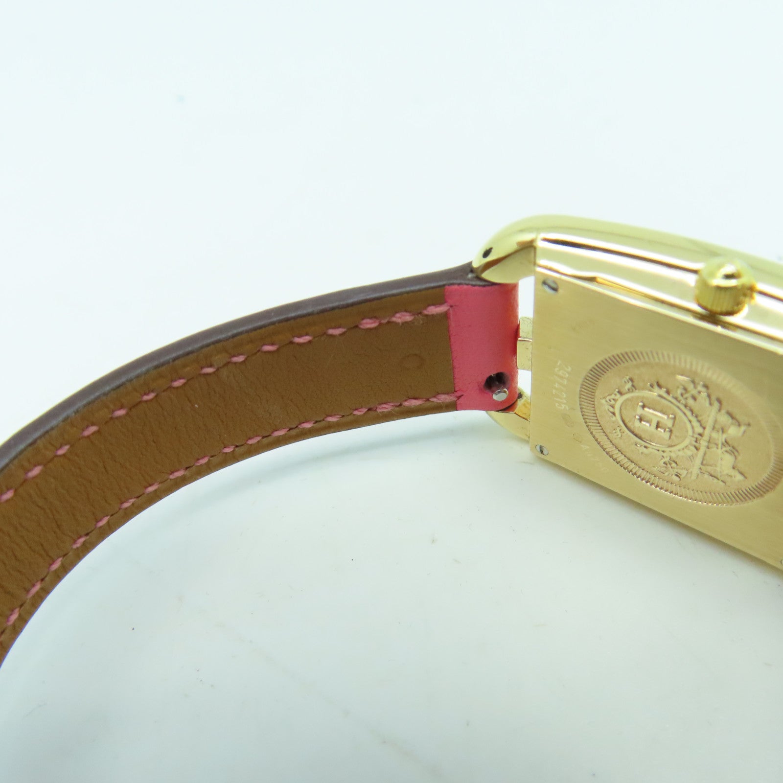 HERMES Cape Cod 18K玫瑰金手錶石英機芯白色
