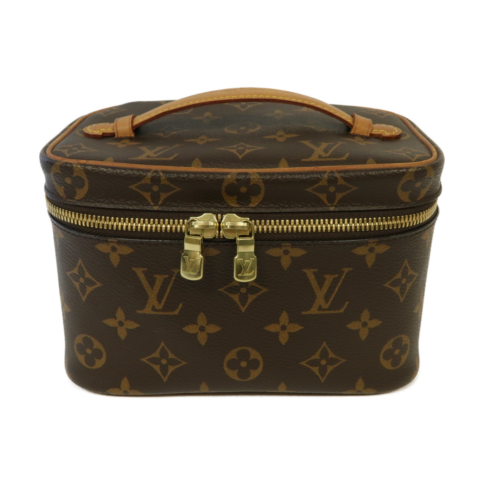 LOUIS VUITTON Monogram Nice Mini金扣化妝袋啡色