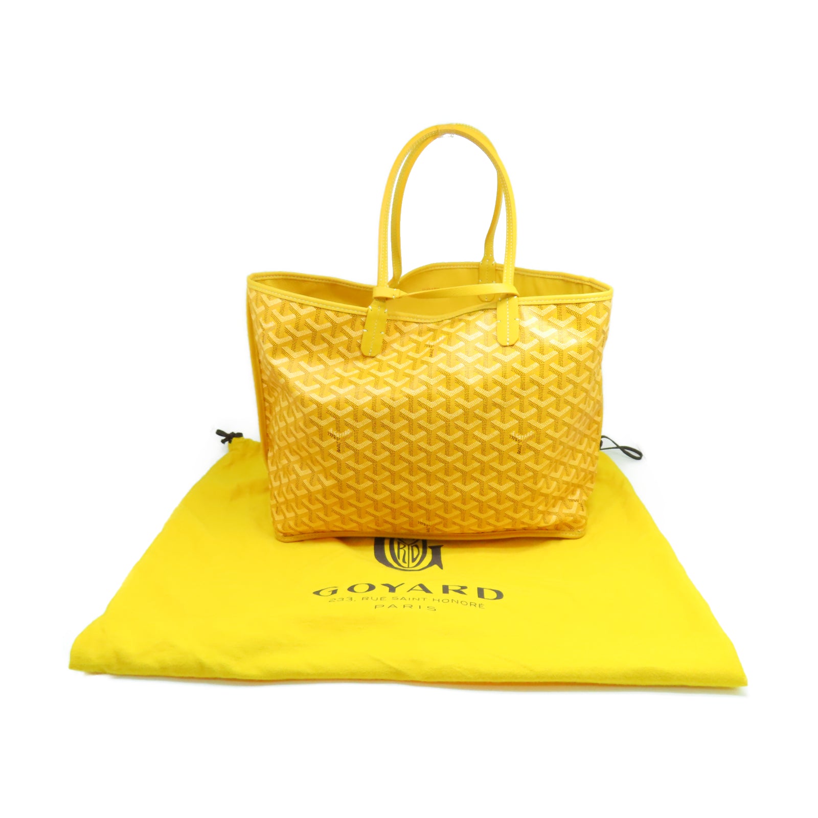 GOYARD coated canvas Anjou PM Bag silver buckle shoulder bag yellow