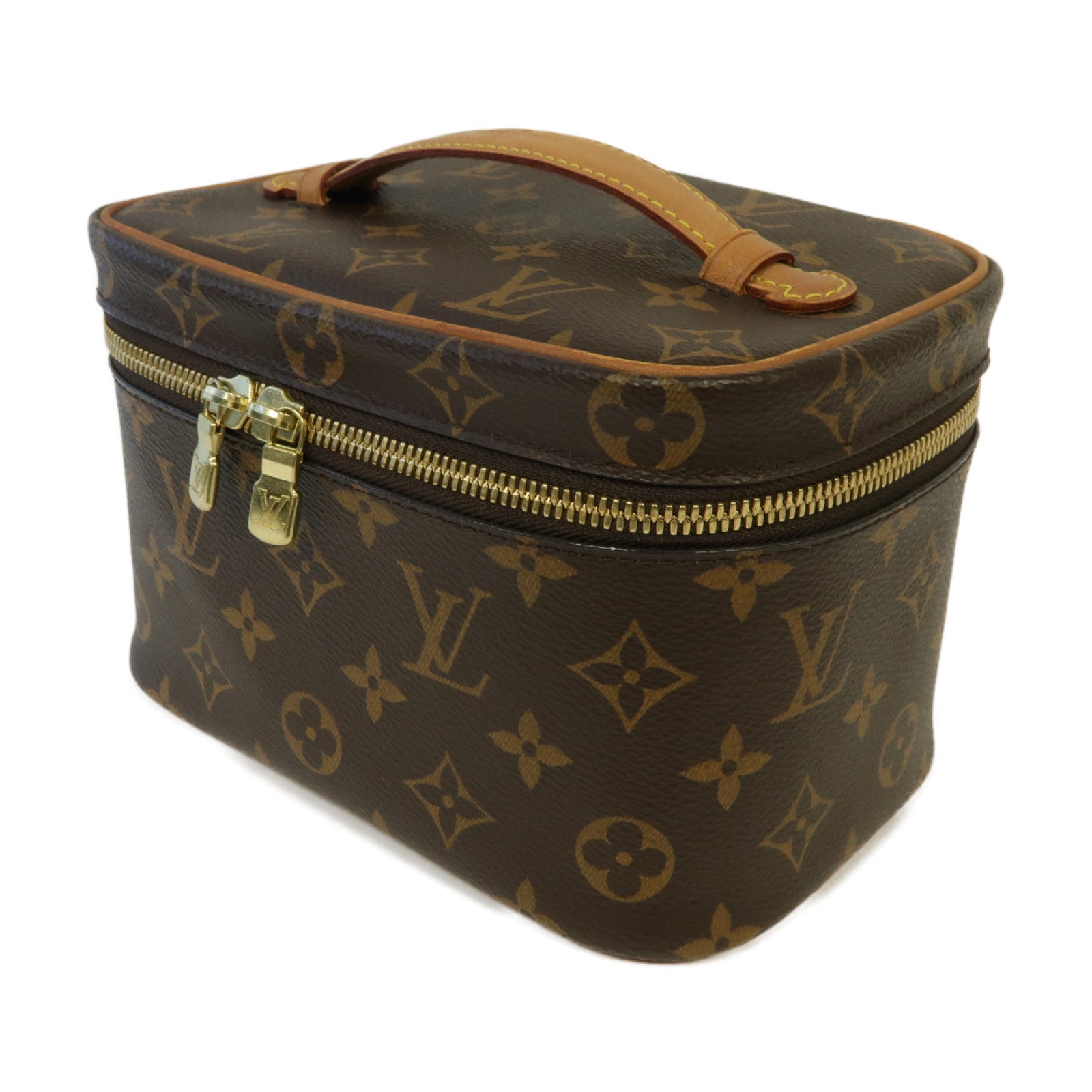 LOUIS VUITTON Monogram Nice Mini金扣化妝袋啡色