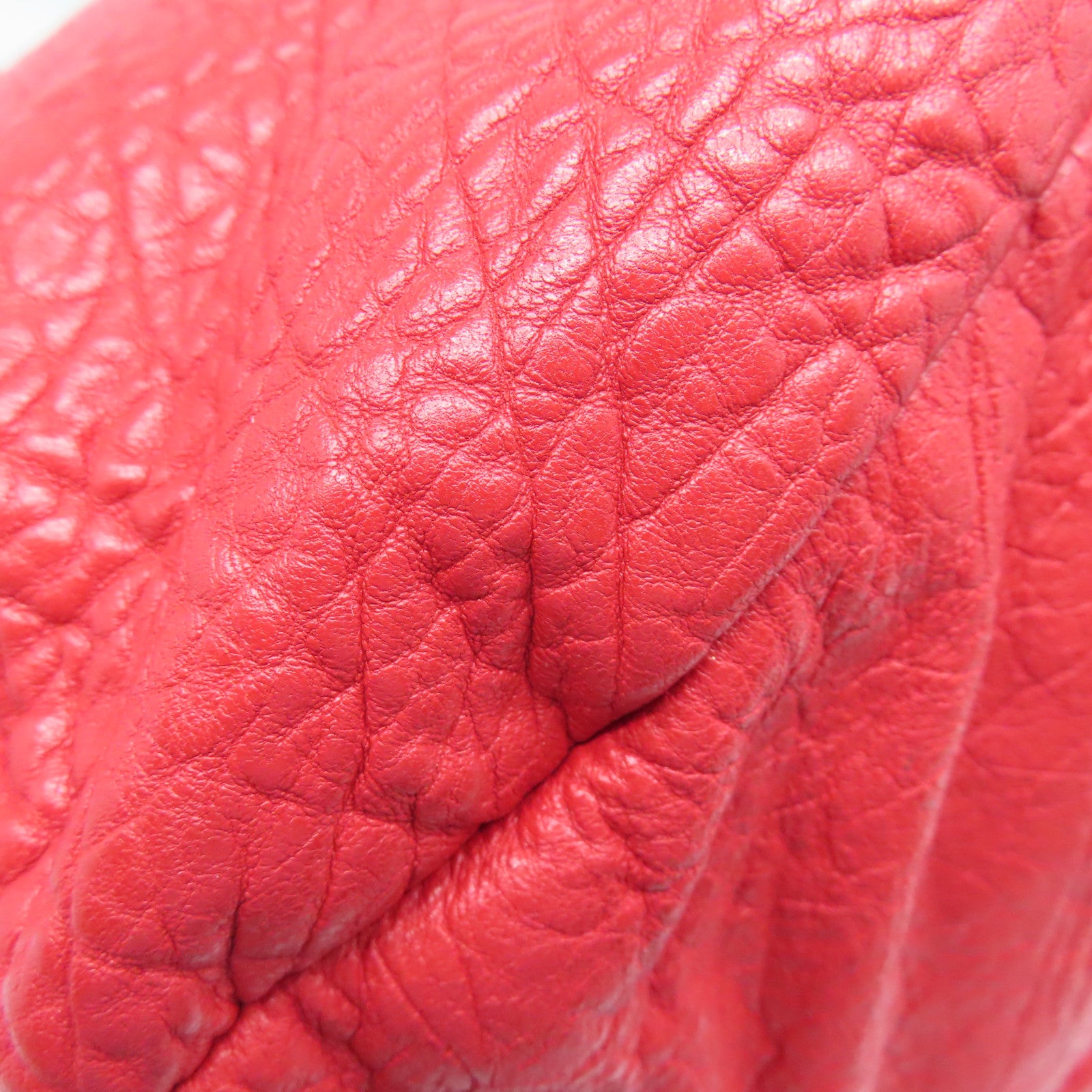 GIVENCHY Red leather Hand Bag with silver buckle