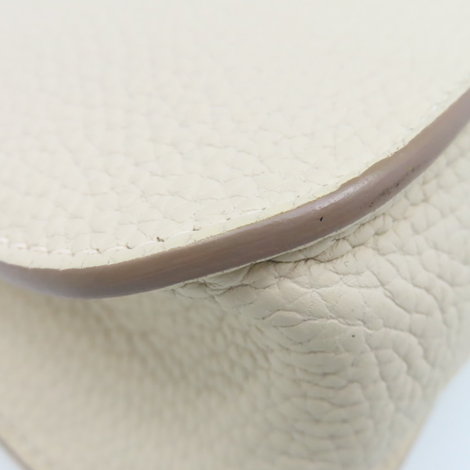 HERMES Clemence皮革Halzan 25 2Way Shoulder Bag銀扣手挽肩背兩用袋Craie奶昔白色