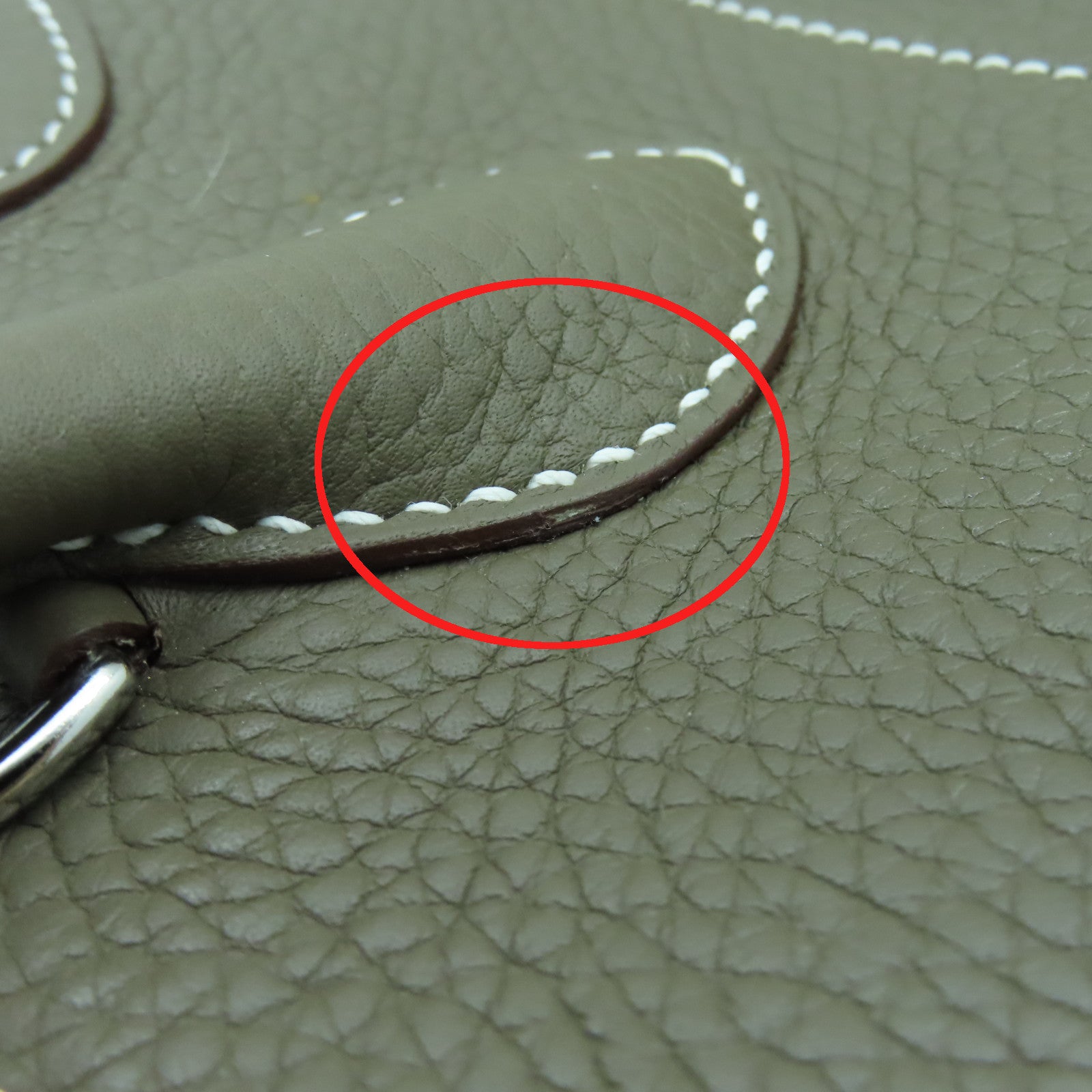 HERMES Clemence皮革Bolide 31銀扣手挽肩背兩用袋大象灰