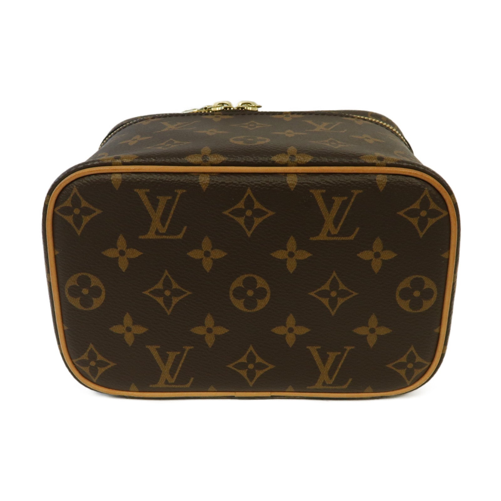 LOUIS VUITTON Monogram Nice Mini金扣化妝袋啡色