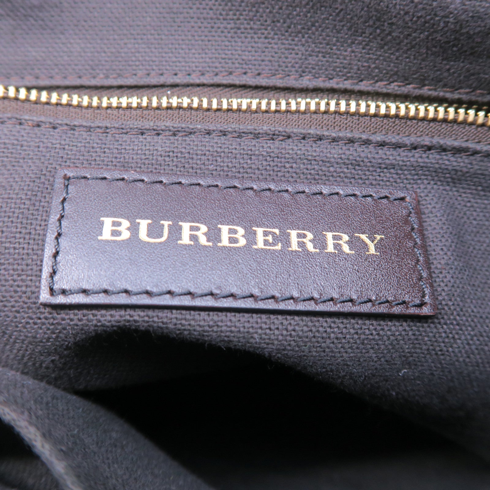 BURBERRY 塗層帆布Salisbury Tote Haymarket金扣手挽袋棕色