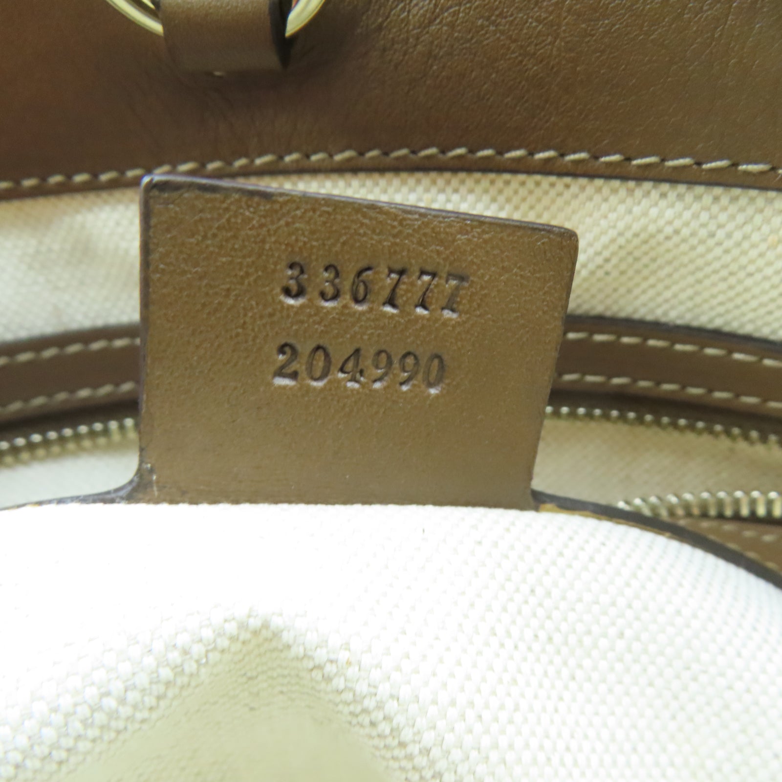 GUCCI 塗層帆布Tote Bag金扣手挽袋白色