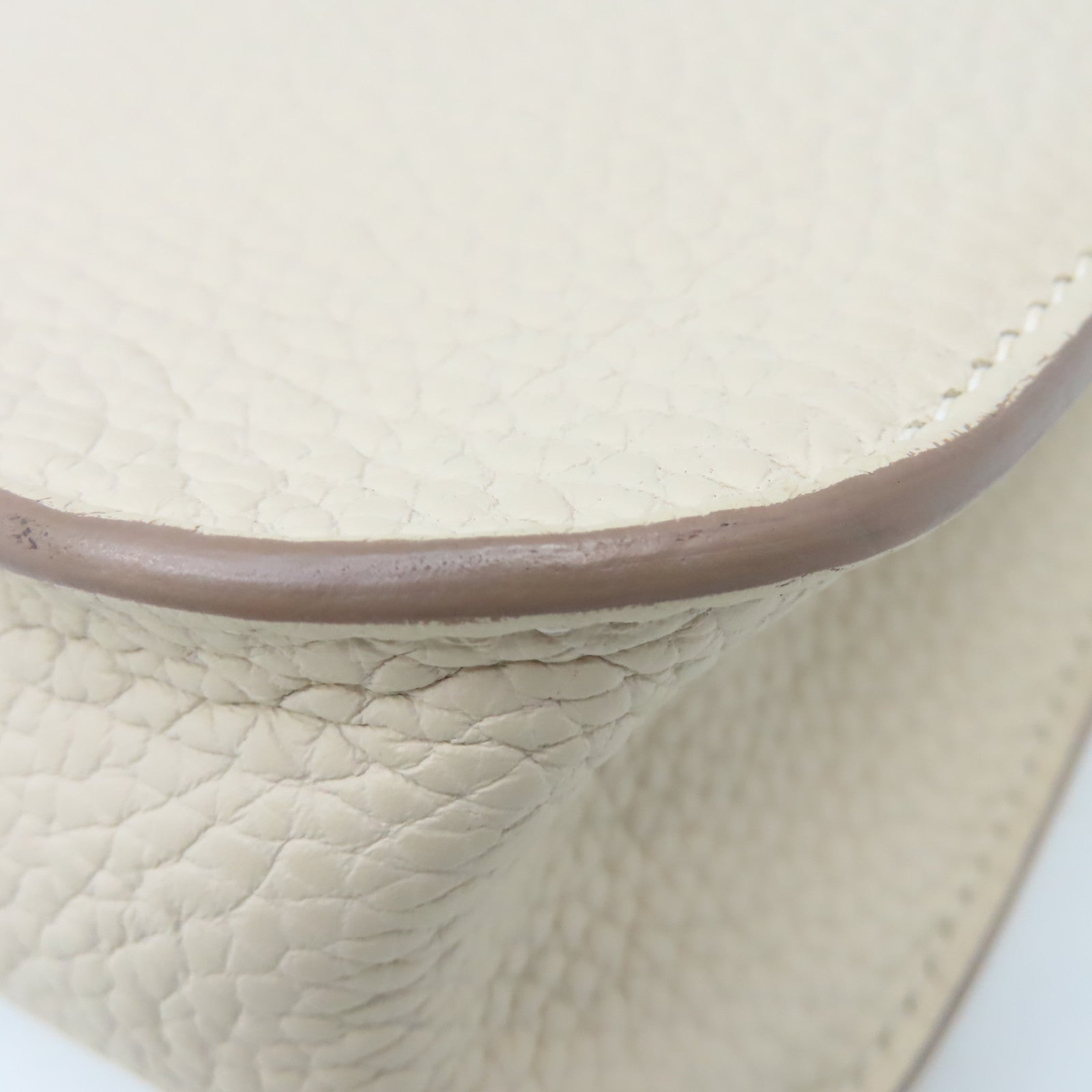 HERMES Clemence皮革Halzan 25 2Way Shoulder Bag銀扣手挽肩背兩用袋Craie奶昔白色