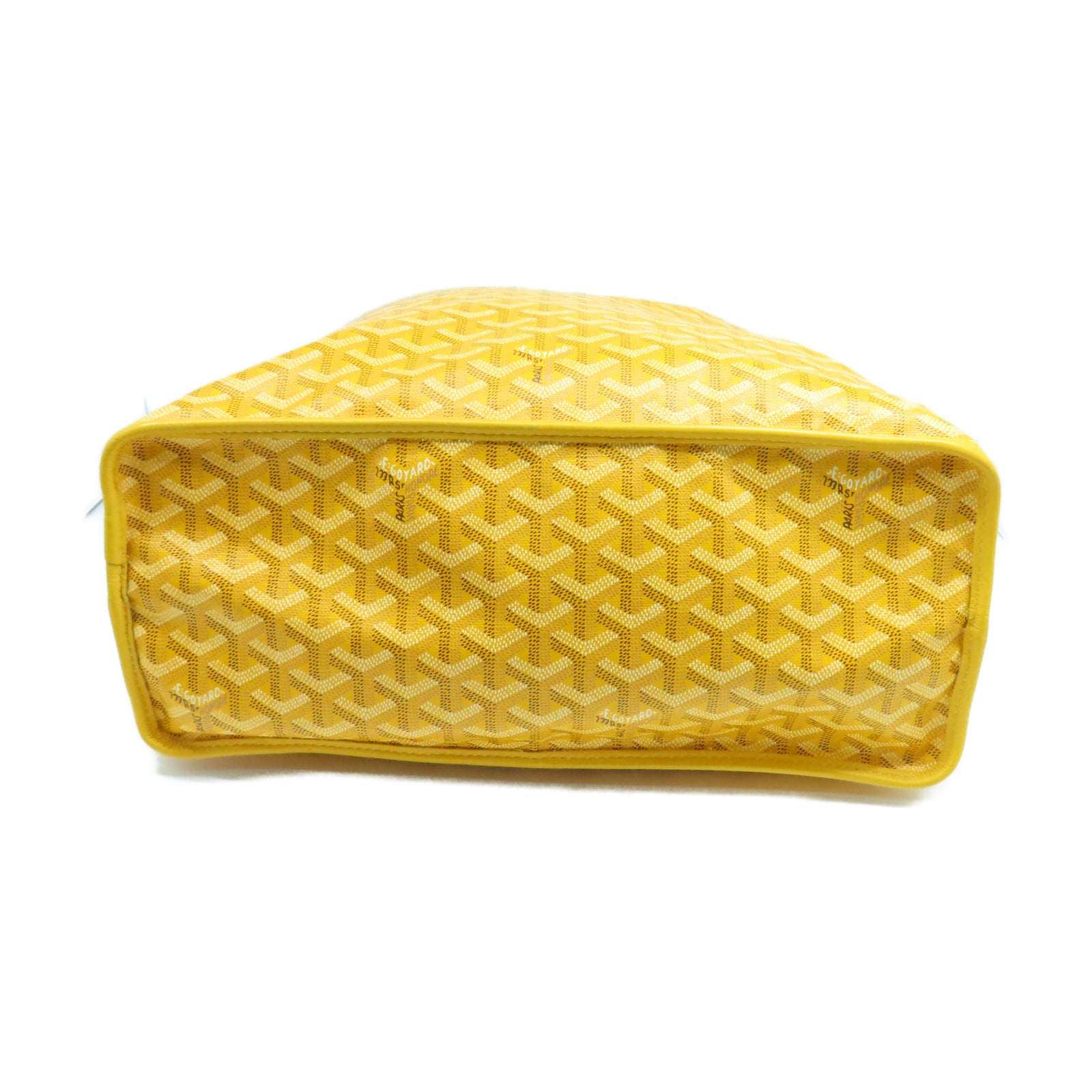 GOYARD coated canvas Anjou PM Bag silver buckle shoulder bag yellow