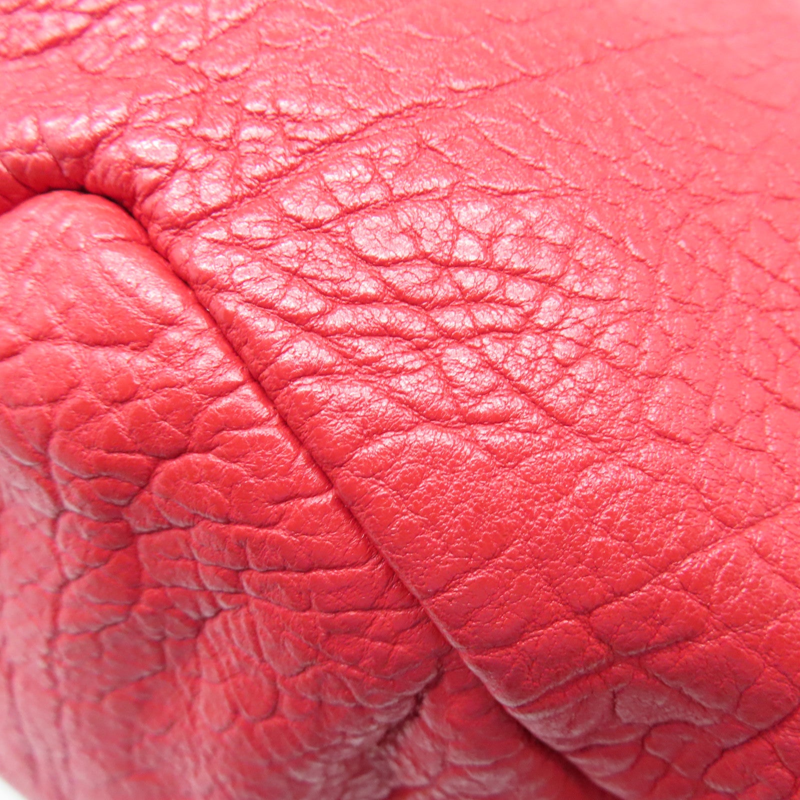 GIVENCHY Red leather Hand Bag with silver buckle