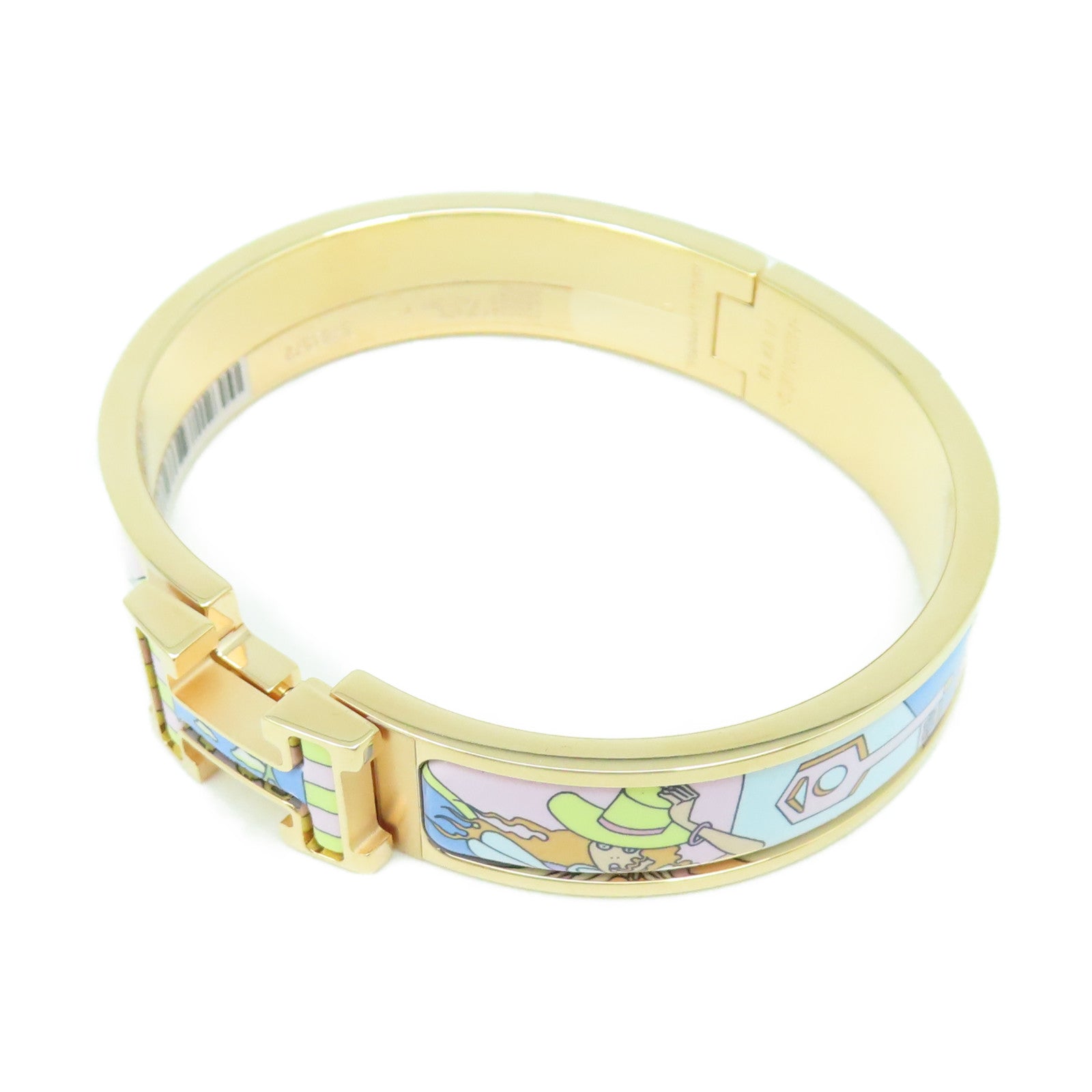 HERMES 金屬H Bangle手環金色
