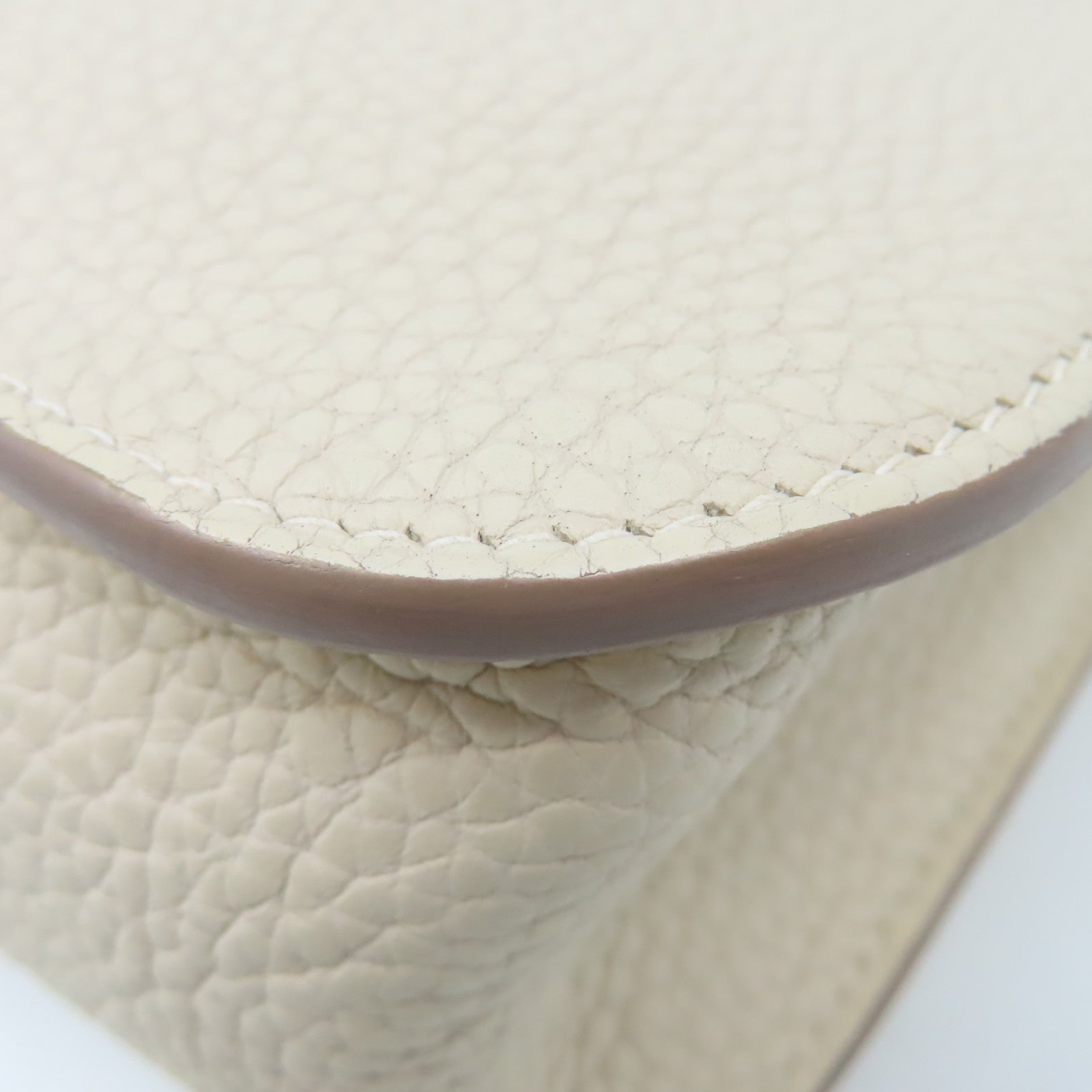 HERMES Clemence皮革Halzan 25 2Way Shoulder Bag銀扣手挽肩背兩用袋Craie奶昔白色