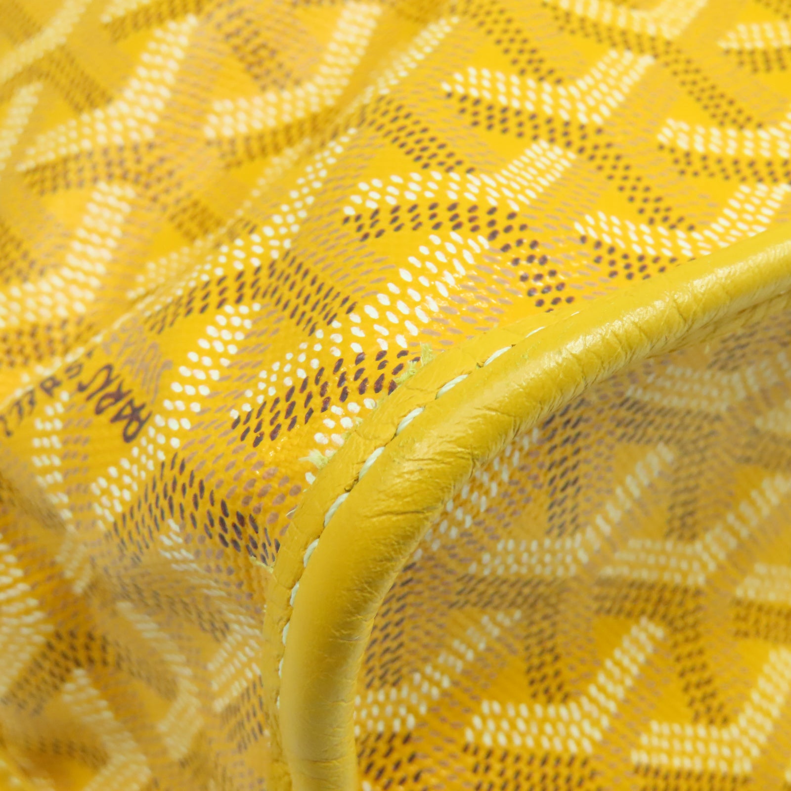 GOYARD coated canvas Anjou PM Bag silver buckle shoulder bag yellow