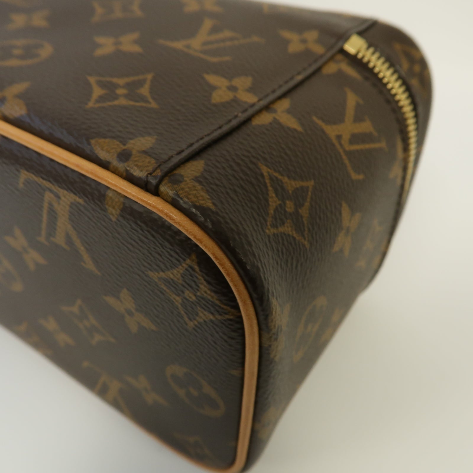 LOUIS VUITTON Monogram Nice Mini金扣化妝袋啡色