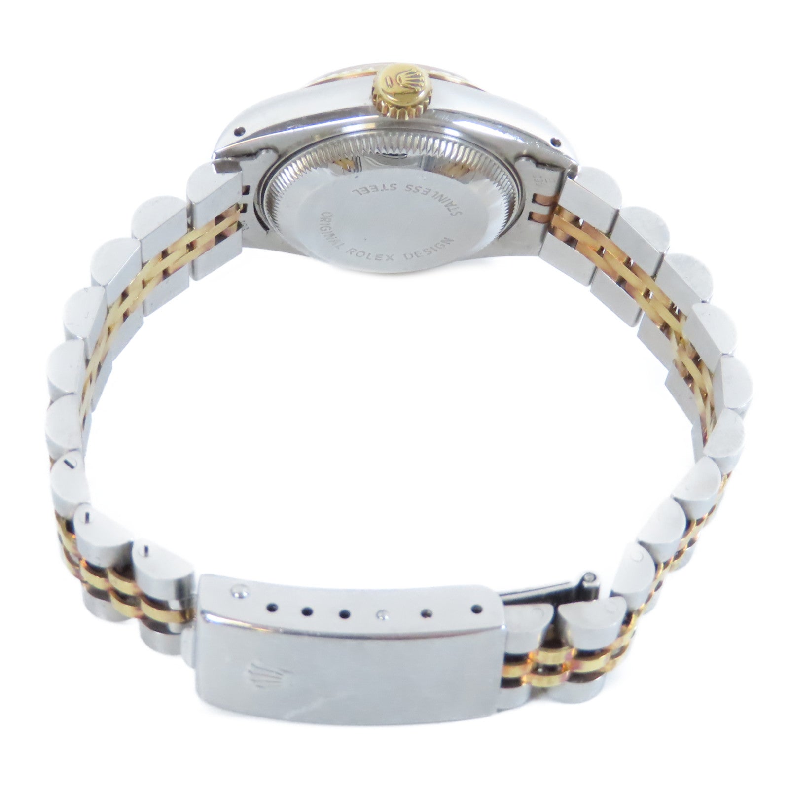 ROLEX 18K黃金Datejust不鏽鋼手錶自動機芯金色
