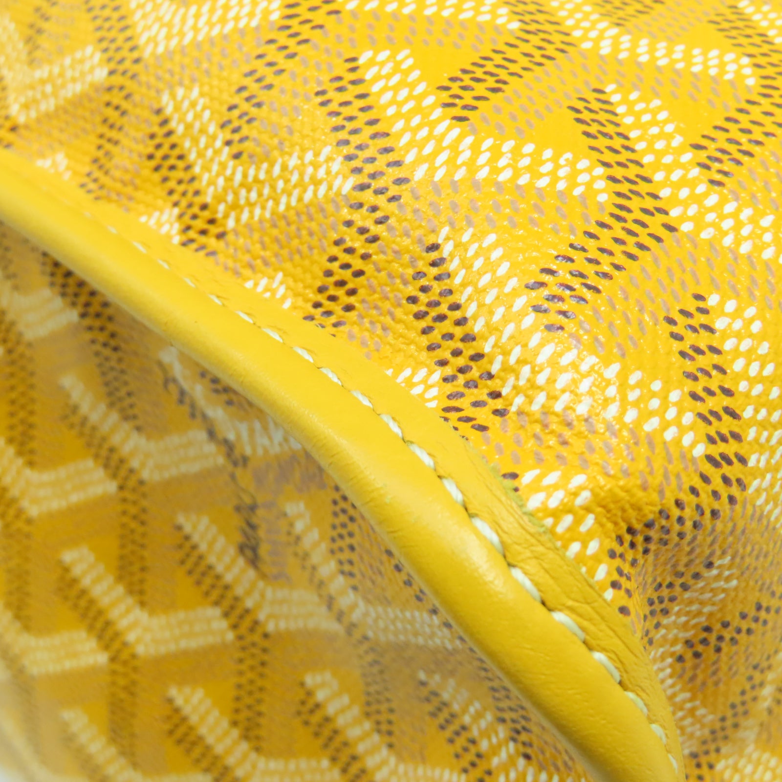 GOYARD coated canvas Anjou PM Bag silver buckle shoulder bag yellow