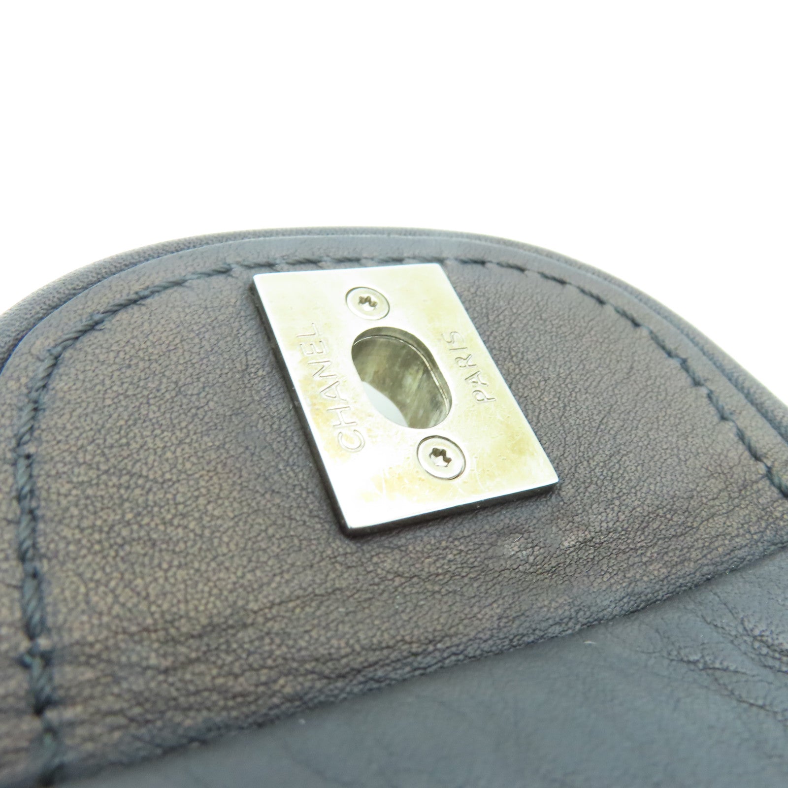 CHANEL 【激減優惠】菱格牛皮皮革Chain Shoulder Bag銀扣鏈帶肩背袋黑色