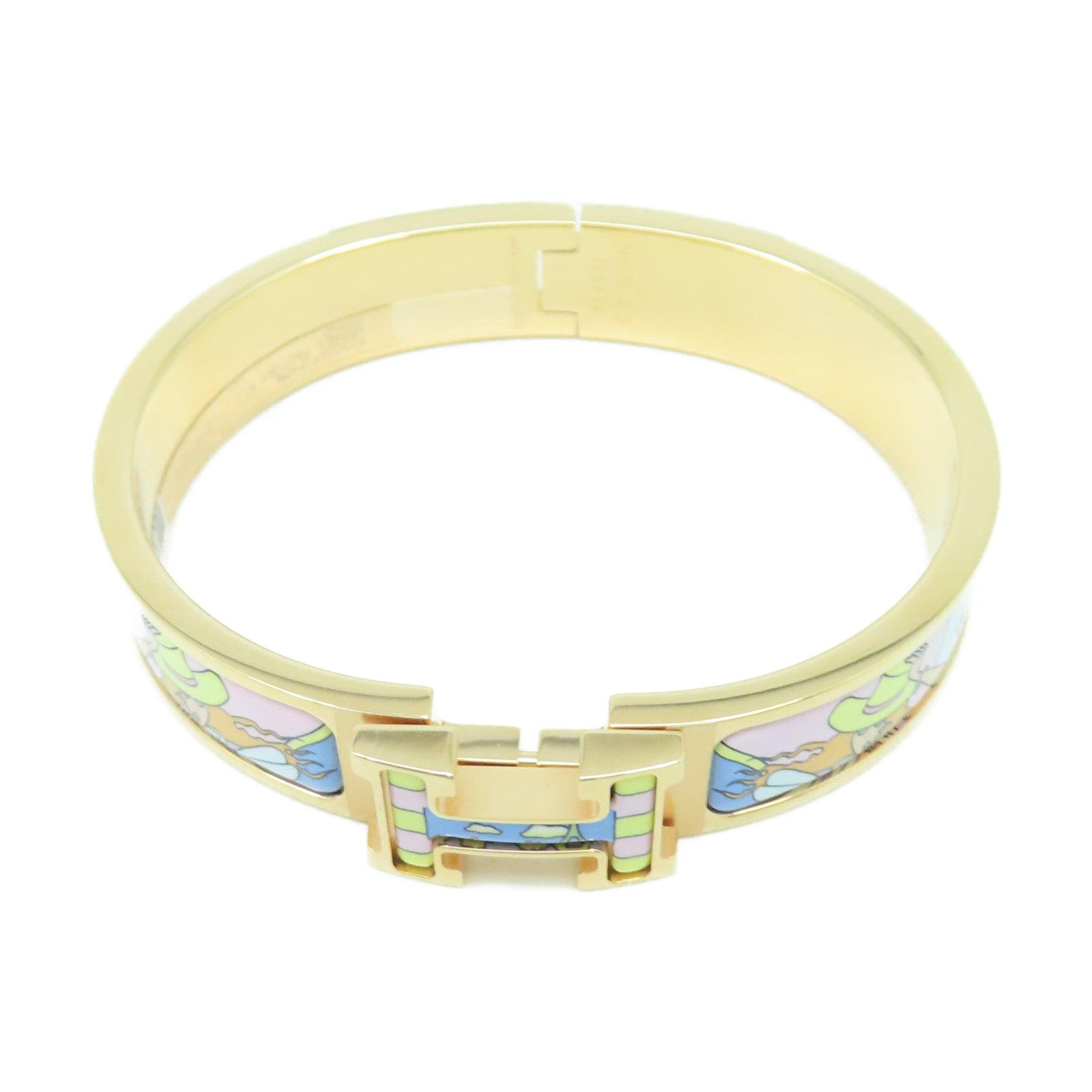 HERMES 金屬H Bangle手環金色