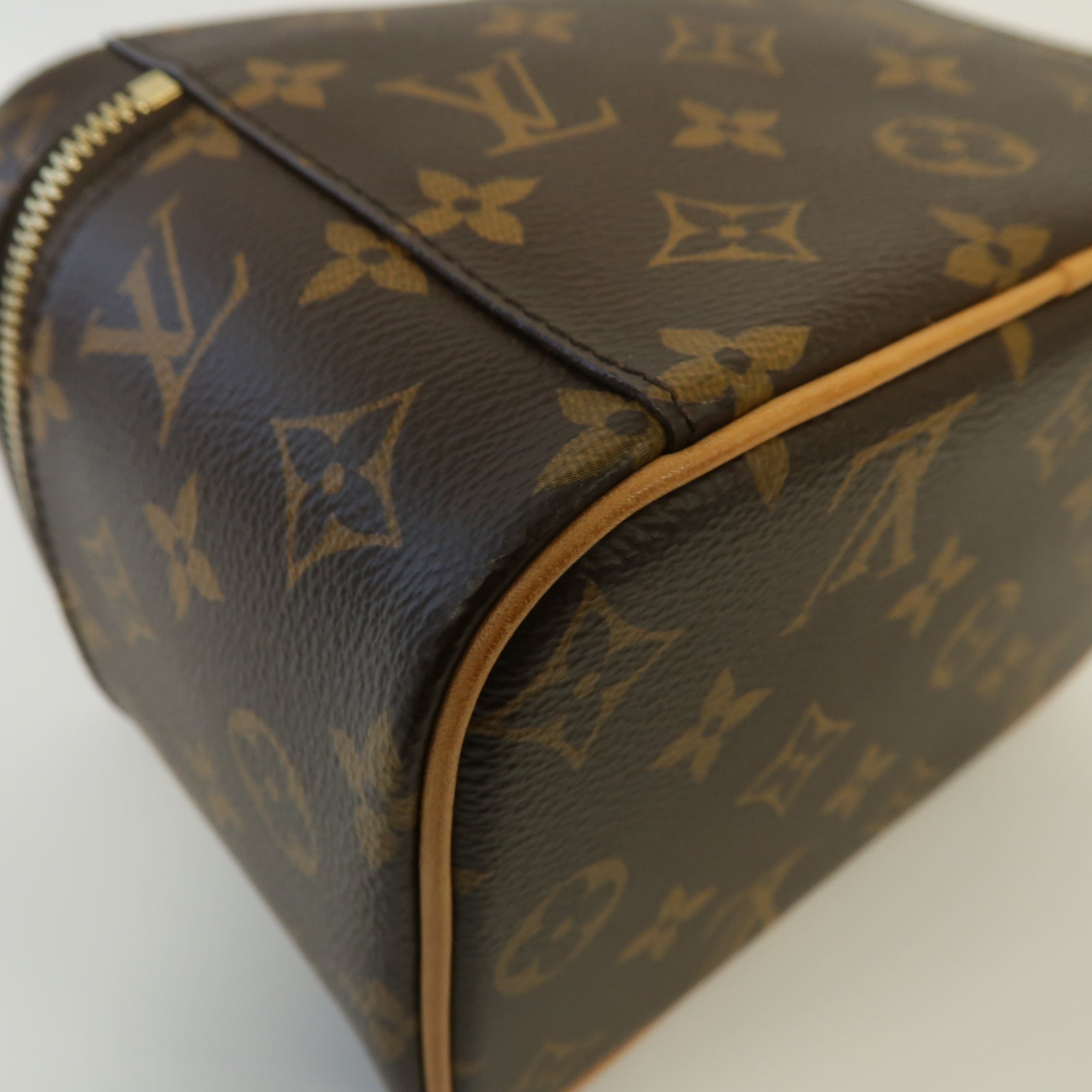 LOUIS VUITTON Monogram Nice Mini金扣化妝袋啡色