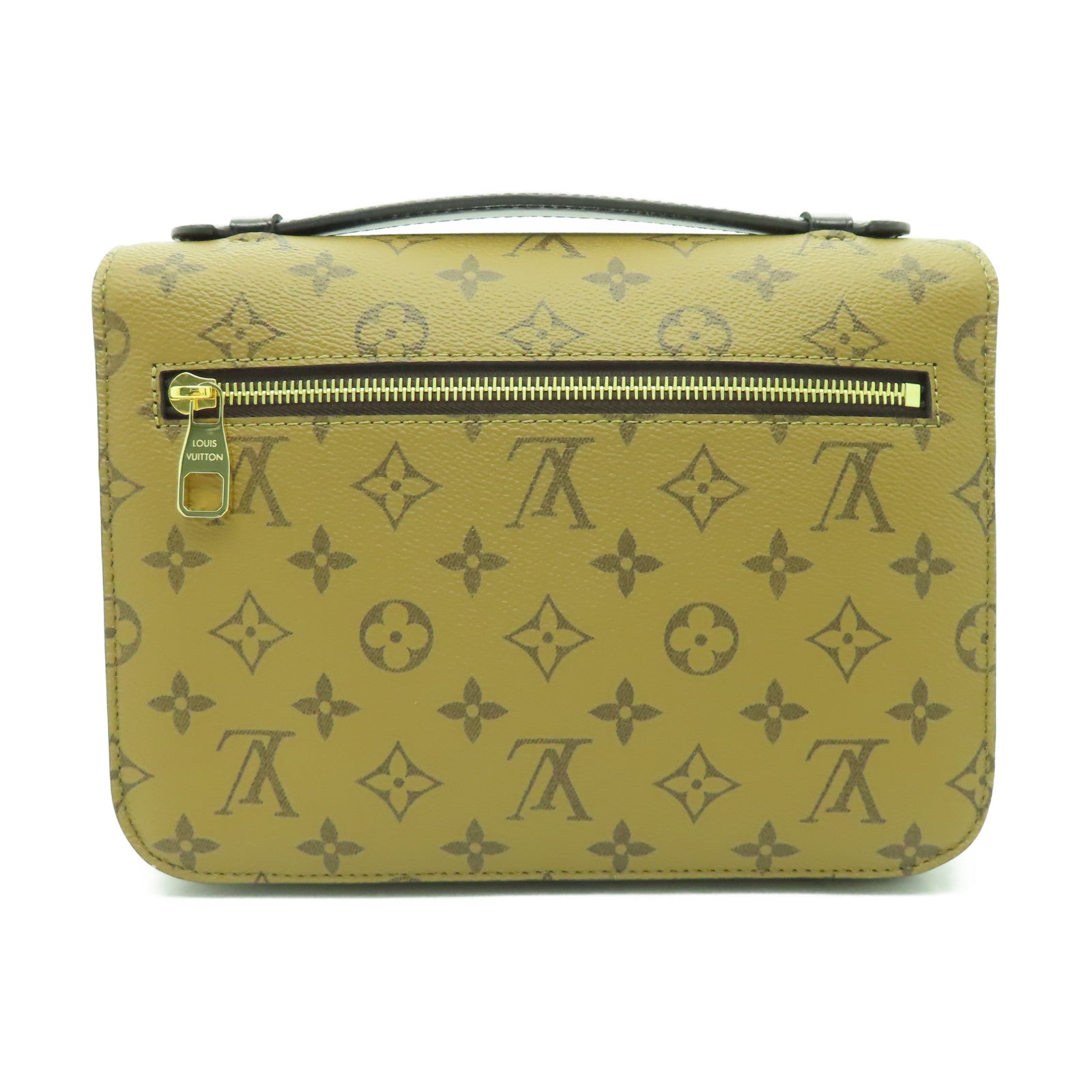 LOUIS VUITTON Monogram Reverse Pochette Metis金扣手挽肩背兩用袋啡色