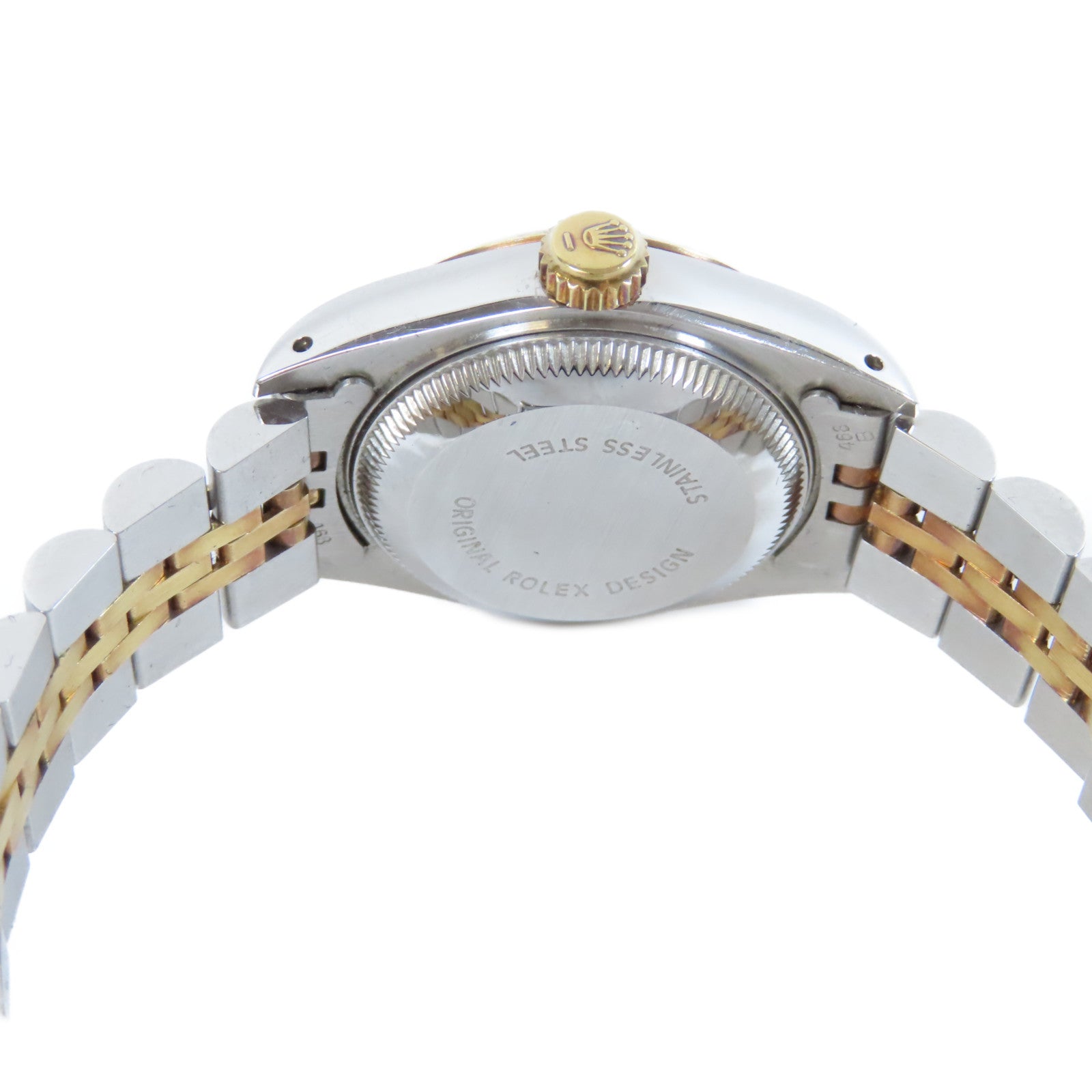 ROLEX 18K黃金Datejust不鏽鋼手錶自動機芯金色