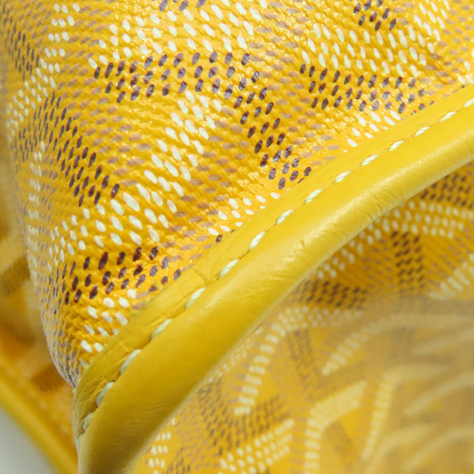 GOYARD coated canvas Anjou PM Bag silver buckle shoulder bag yellow