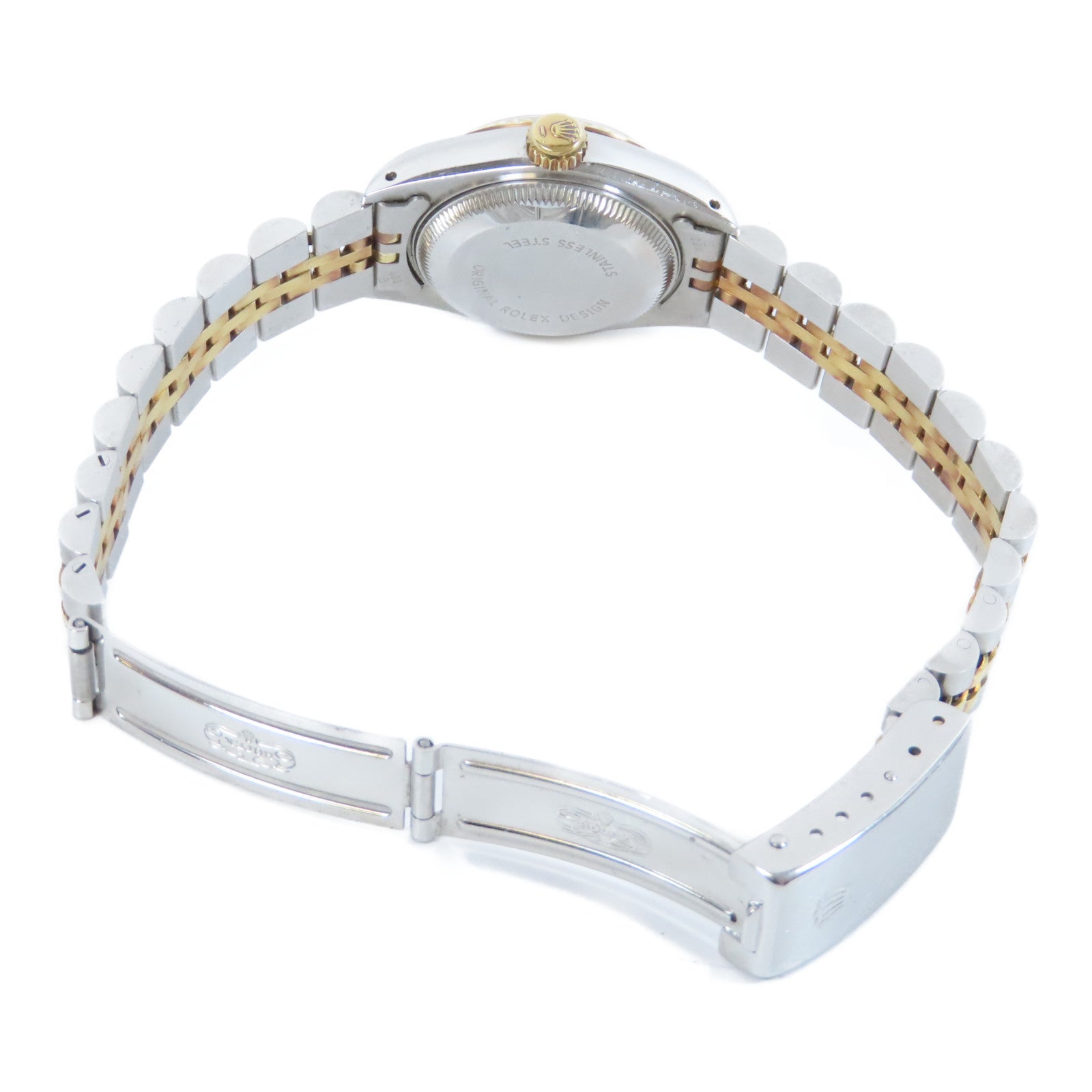 ROLEX 18K黃金Datejust不鏽鋼手錶自動機芯金色