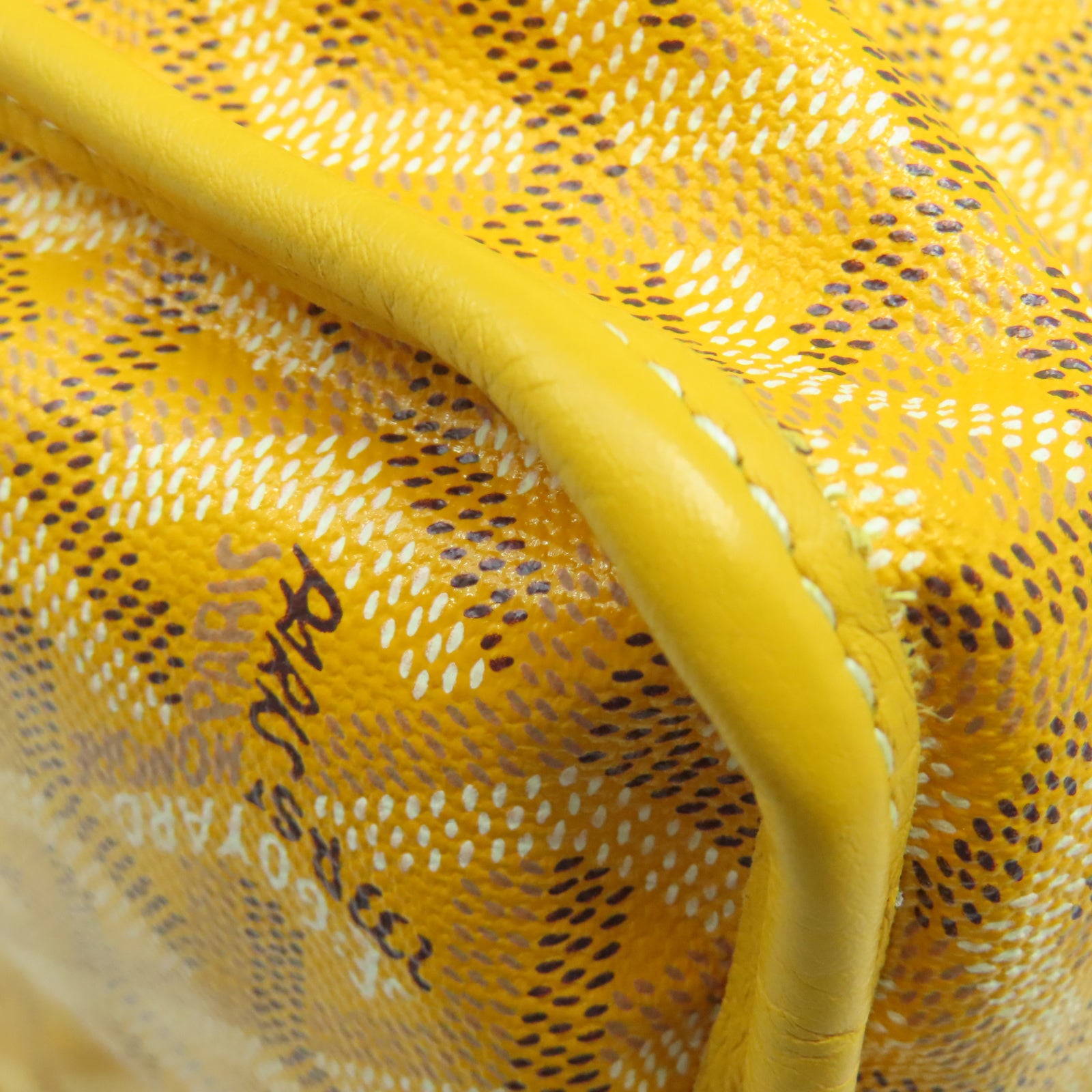 GOYARD coated canvas Anjou PM Bag silver buckle shoulder bag yellow