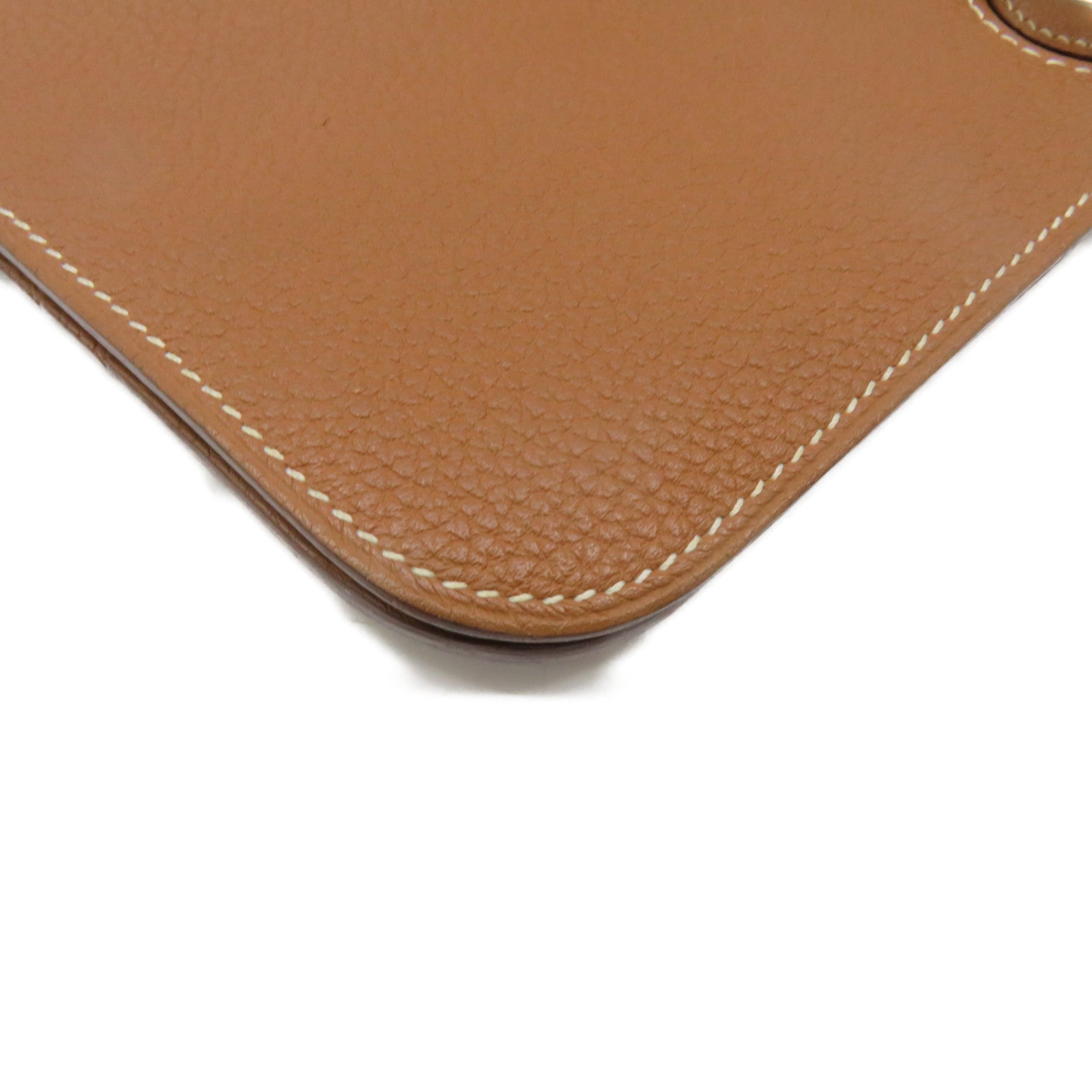 HERMES Togo皮革Dogon GM Long wallet銀扣長錢包Gold啡色