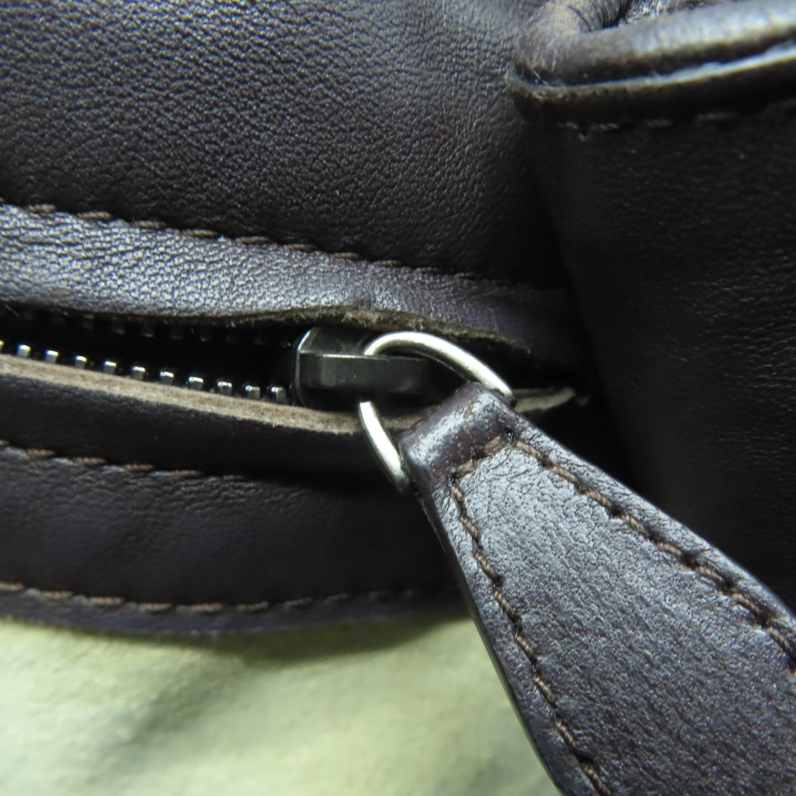 BOTTEGA VENETA 羊皮皮革Shoulder Bag銀扣肩背袋棕色