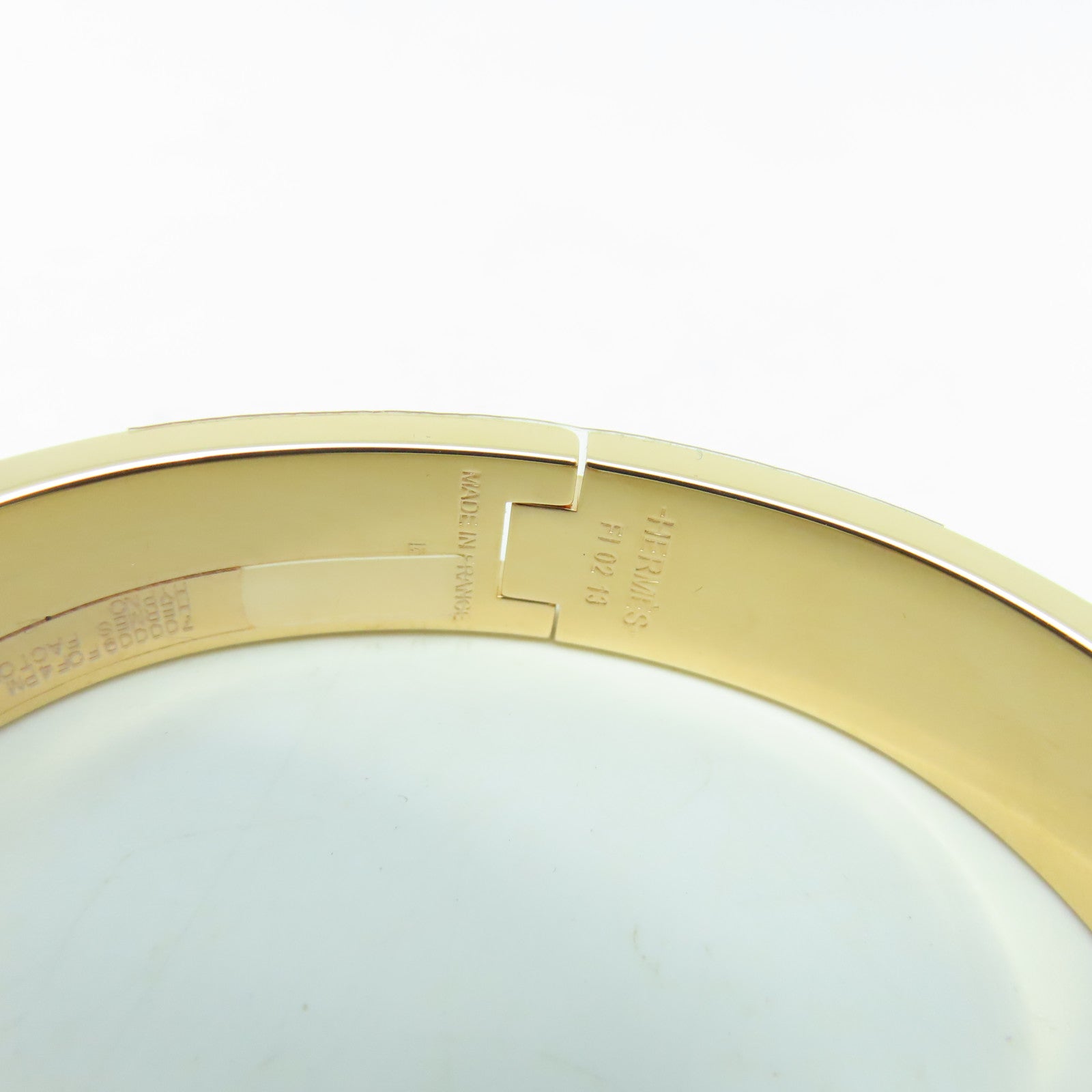 HERMES 金屬H Bangle手環金色