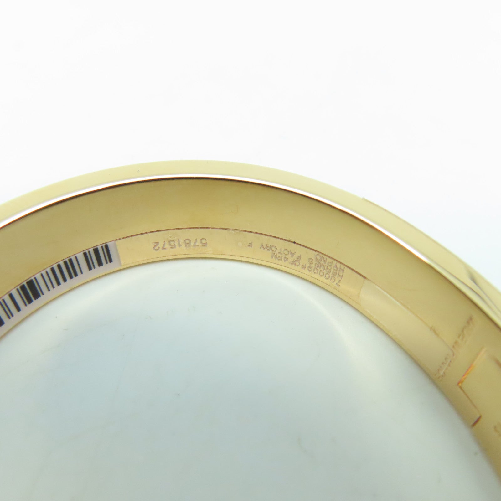 HERMES 金屬H Bangle手環金色