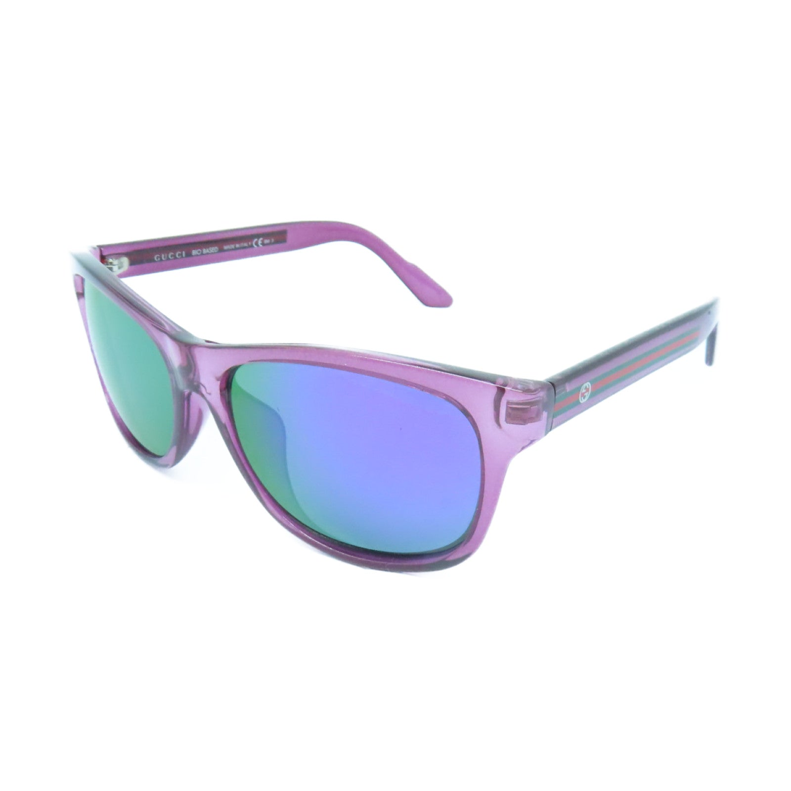 GUCCI PVC Sunglasses silver buckle sunglasses purple