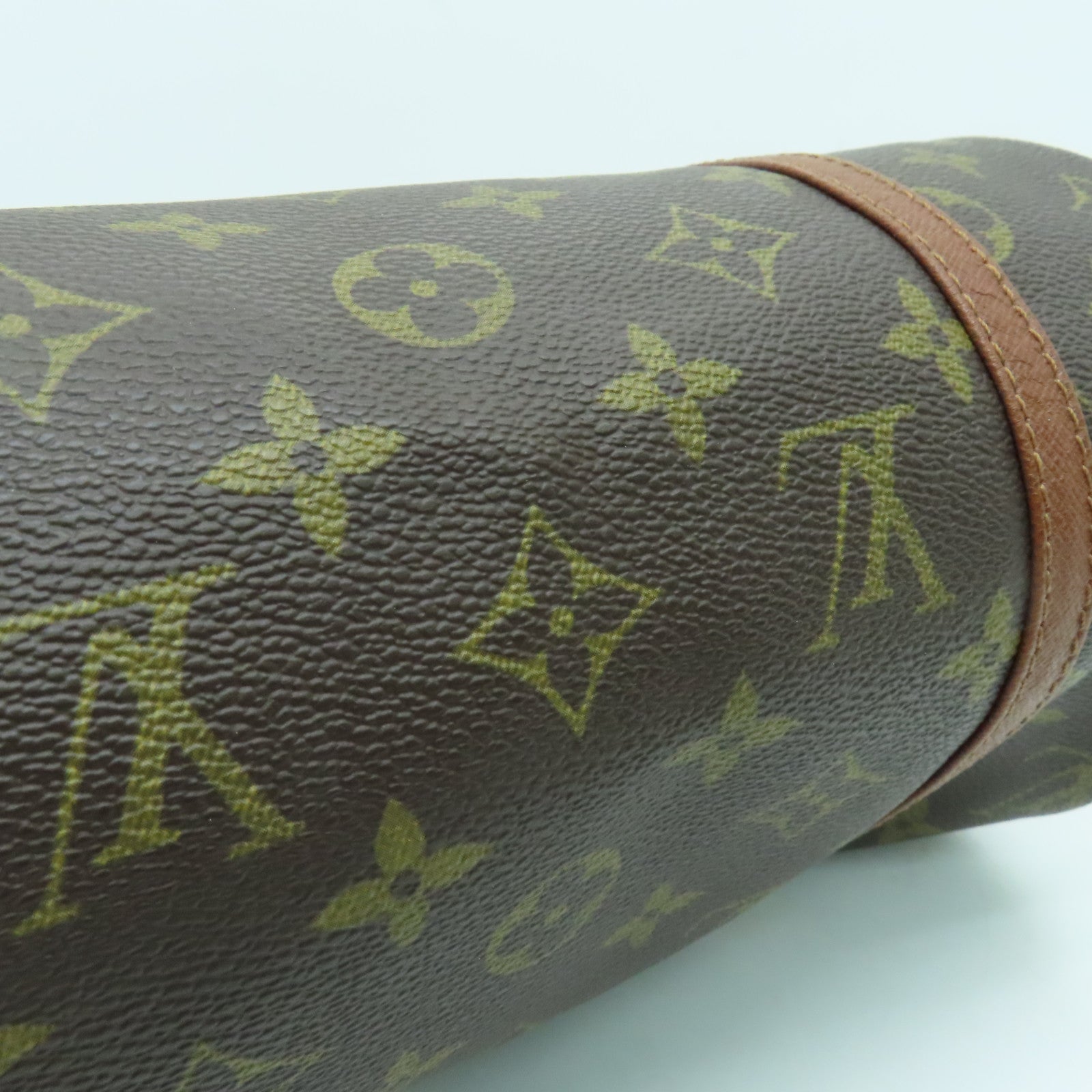 LOUIS VUITTON Monogram Papillon MM肩背袋金扣啡色