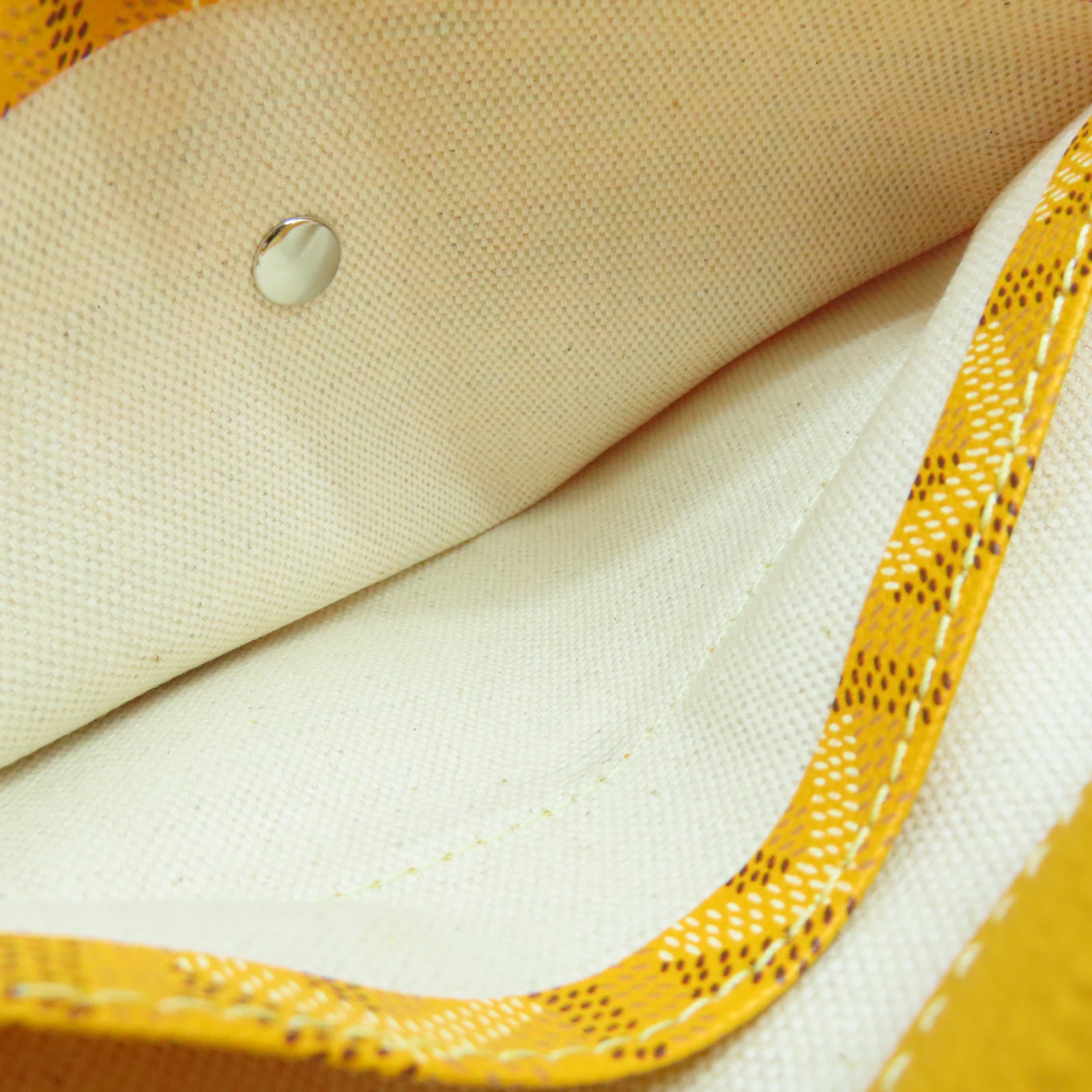 GOYARD coated canvas Anjou PM Bag silver buckle shoulder bag yellow