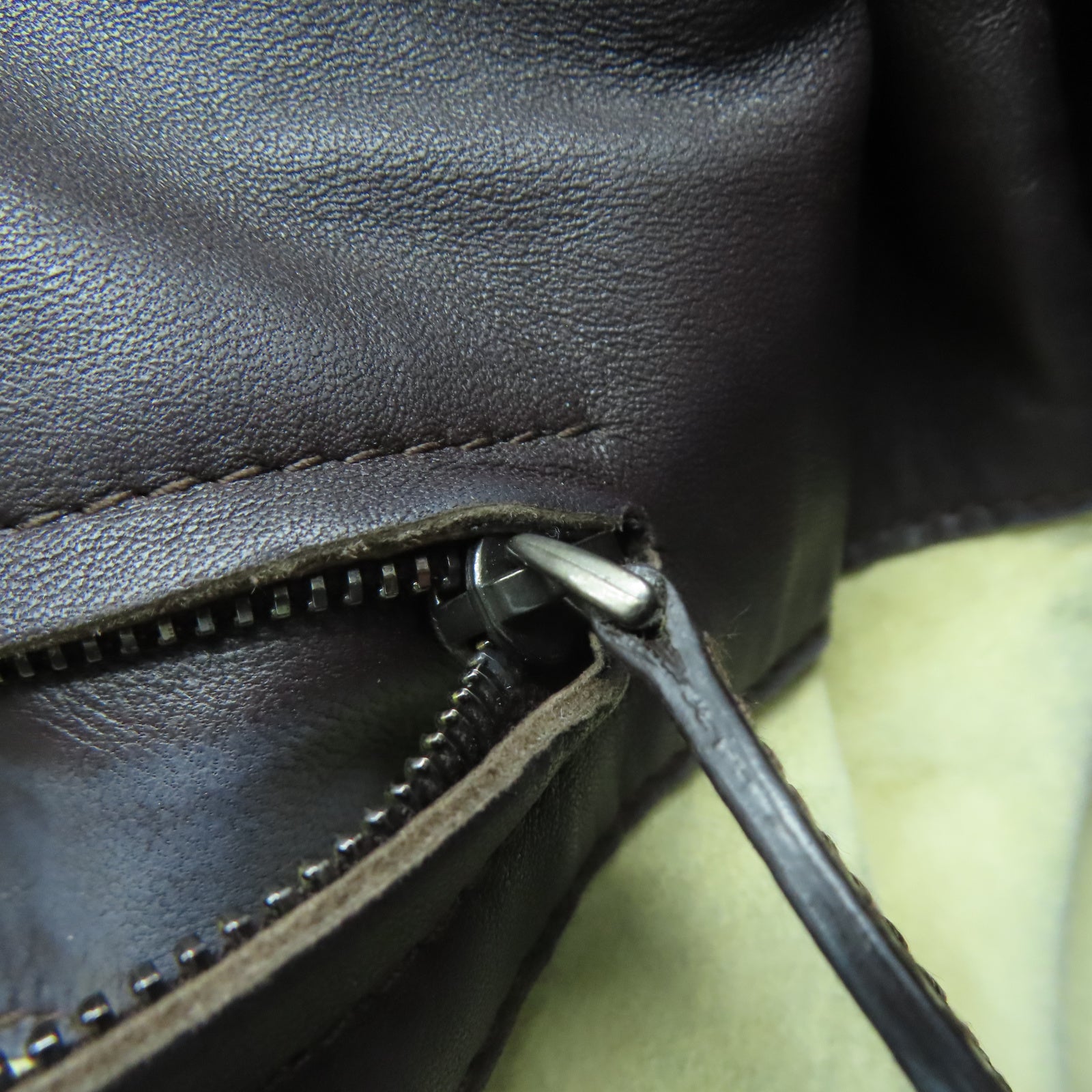 BOTTEGA VENETA 羊皮皮革Shoulder Bag銀扣肩背袋棕色